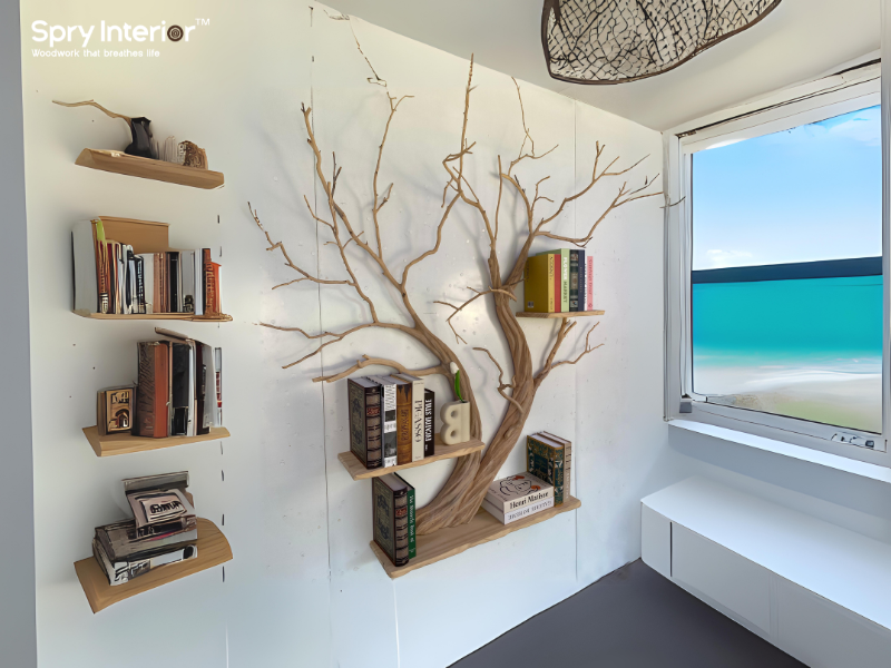 Tree bookshelf, a tree bookshelf shops that saves bookshelf space