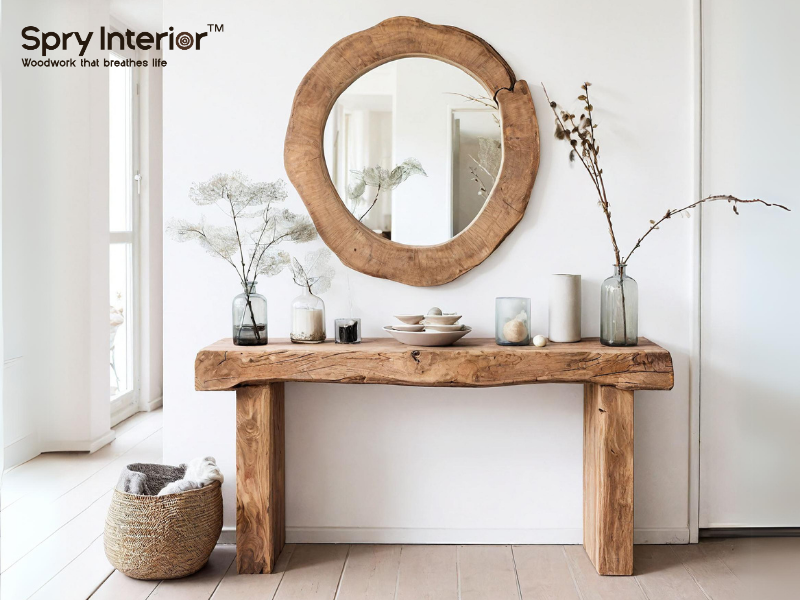 Chunky Rustic Console Table: A Bold Statement for Your Home