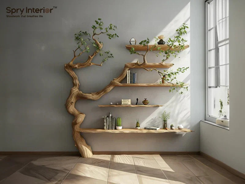 DIY tree bookshelf plans