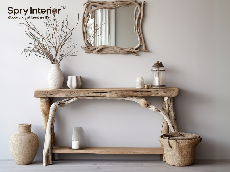 Farmhouse Design Wood Console Table