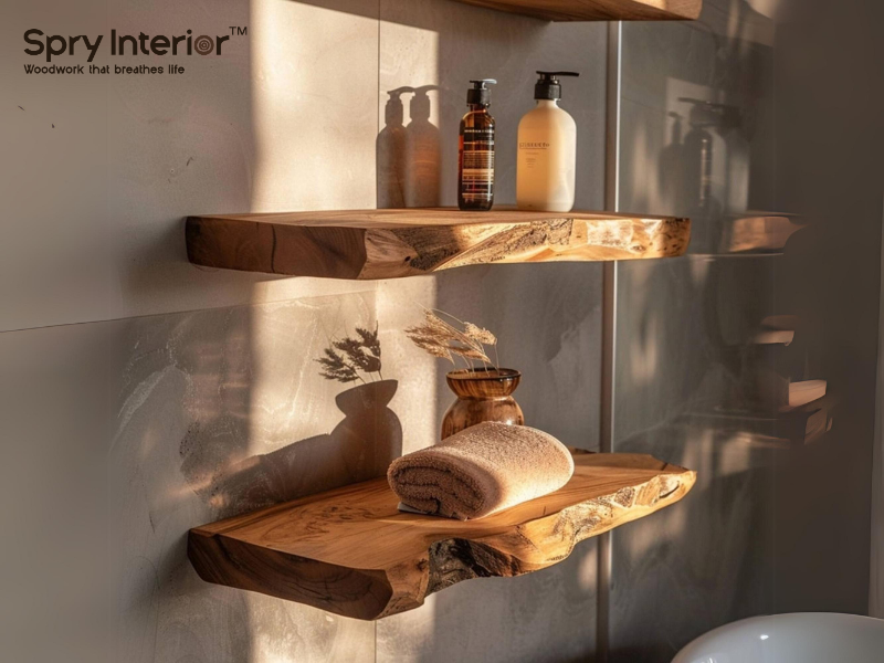 Farmhouse Floating Shelves for Bathroom