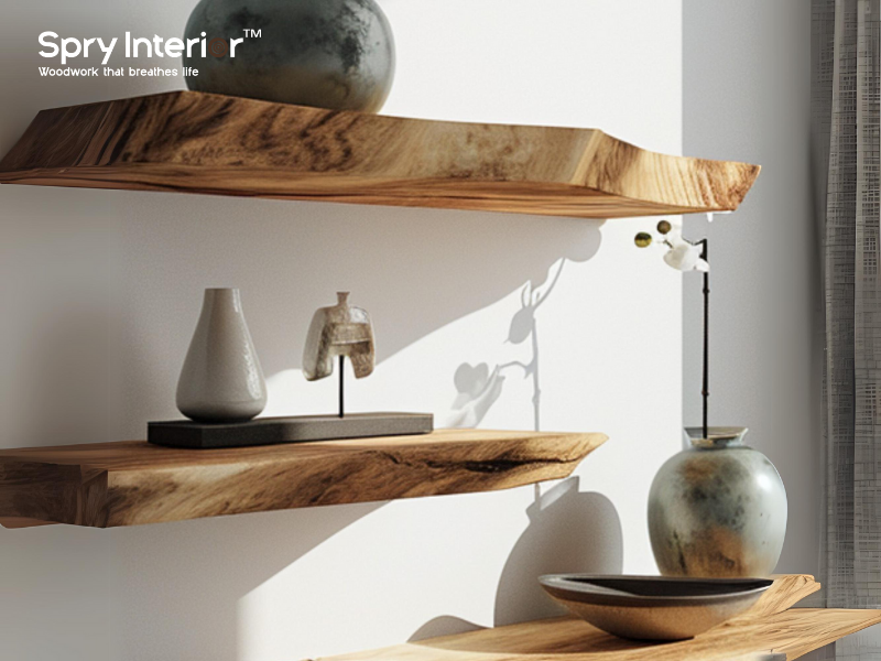 Transform Your Space with Natural Floating Wood Shelves: A Timeless Addition to Any Room