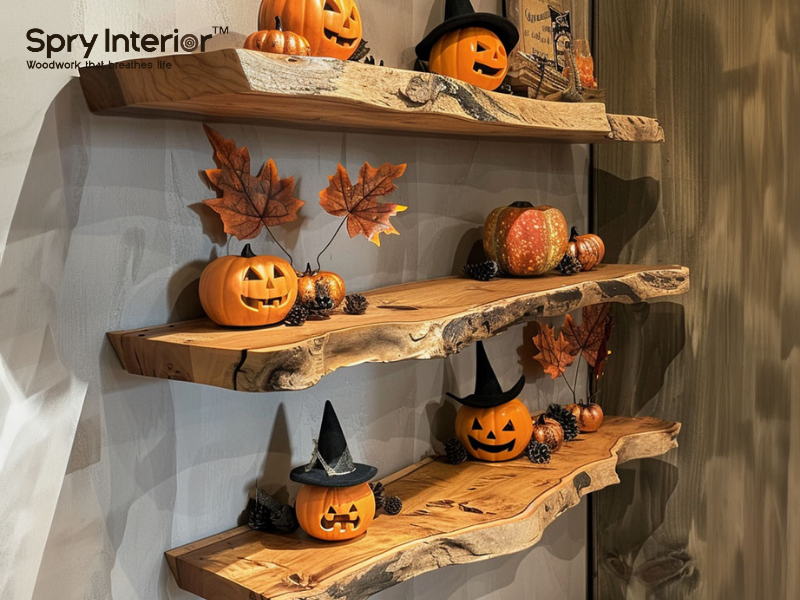 Corner Floating Shelf for Halloween 2024