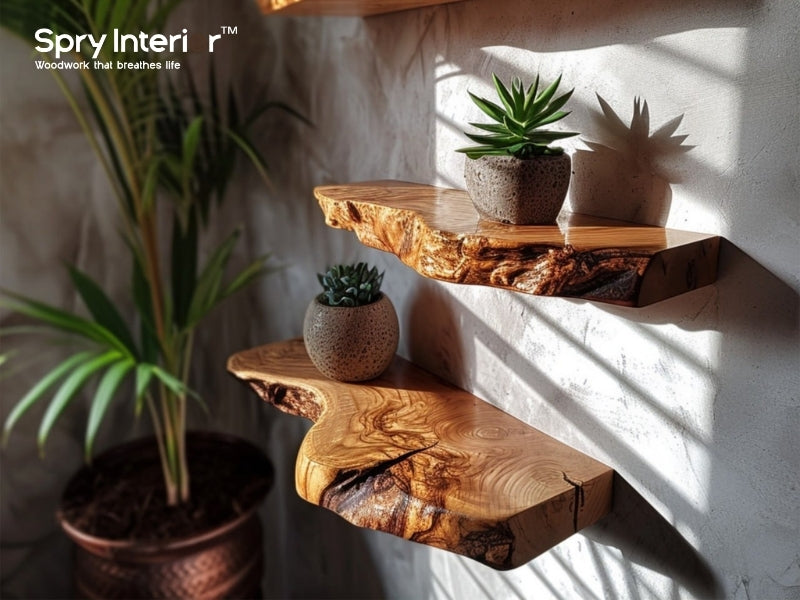 The Beauty and Functionality of Live Edge Floating Shelf Brackets