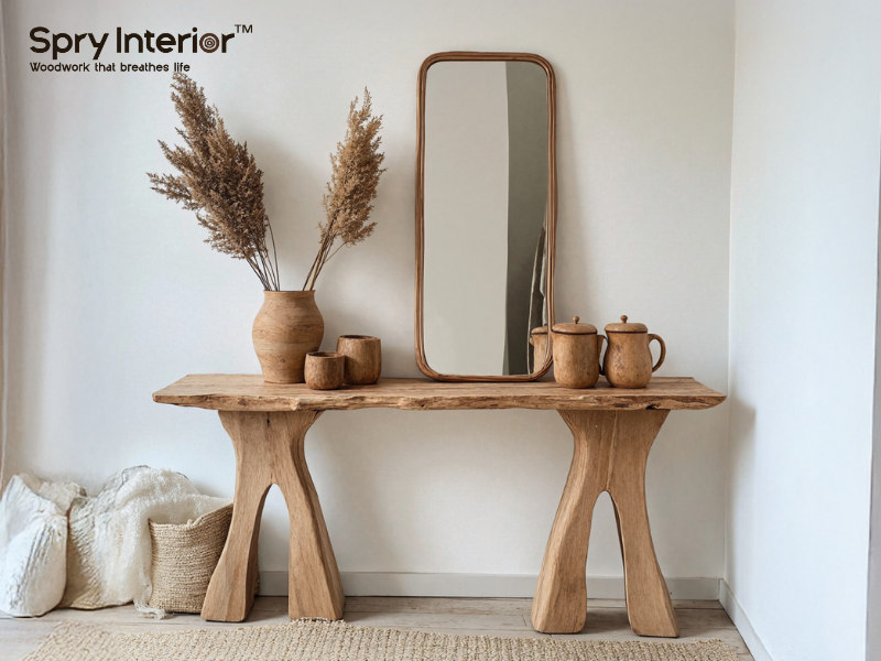 Long Narrow Wood Console Table