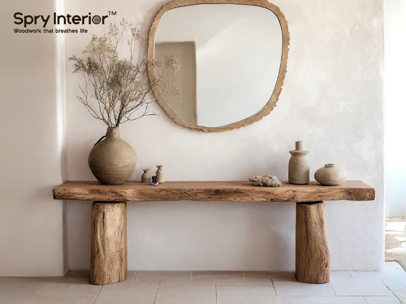 Boho style console table 