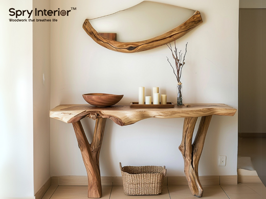 Natural Wood Narrow Console Table: The Allure of Timeless Elegance