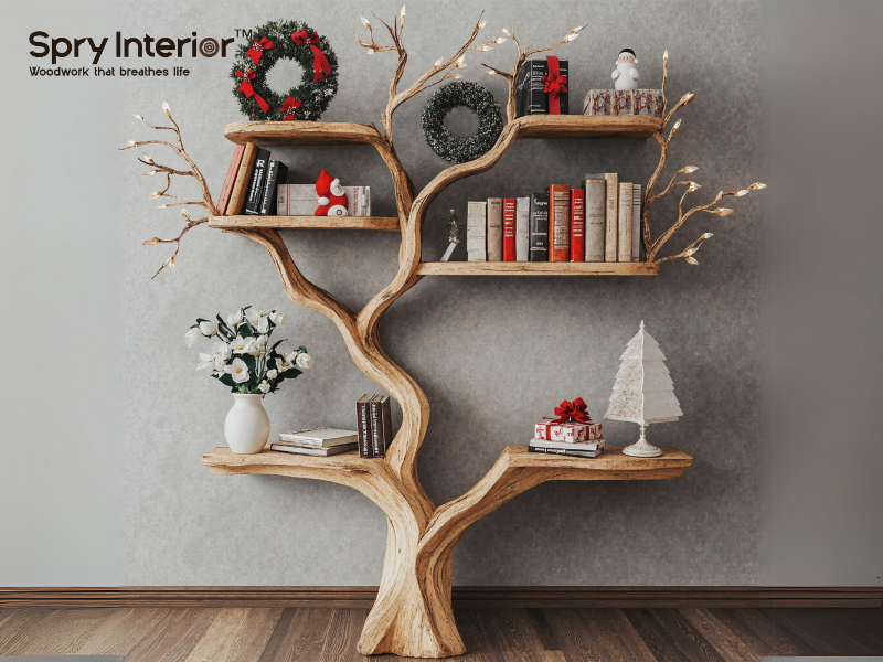 Tree Bookshelf for Christmas 2024