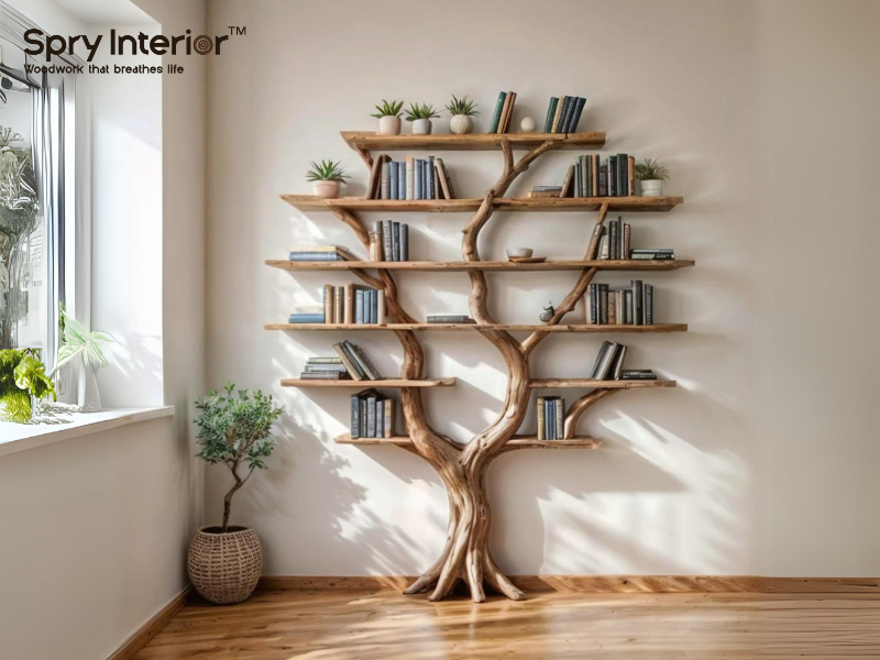 Tree Trunk Bookshelf