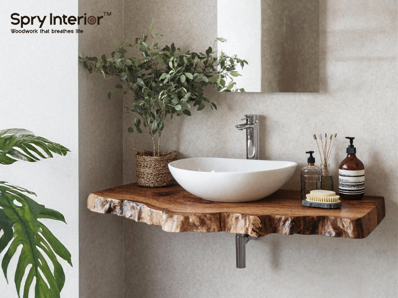 Natural Wood Double Vanity - The Perfect Blend of Elegance and Functionality