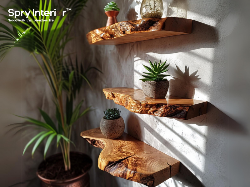 Farmhouse Corner Floating Shelf - Maximize Space with Rustic Charm