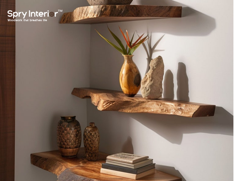 Kitchen Corner Floating Shelves: Optimize Every Inch