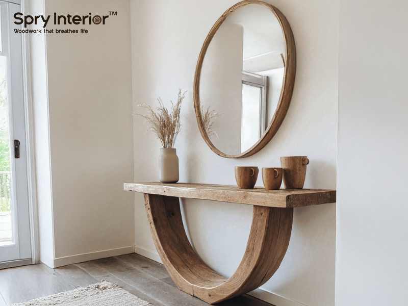 The Elegance of a Slim Mirrored Console Table