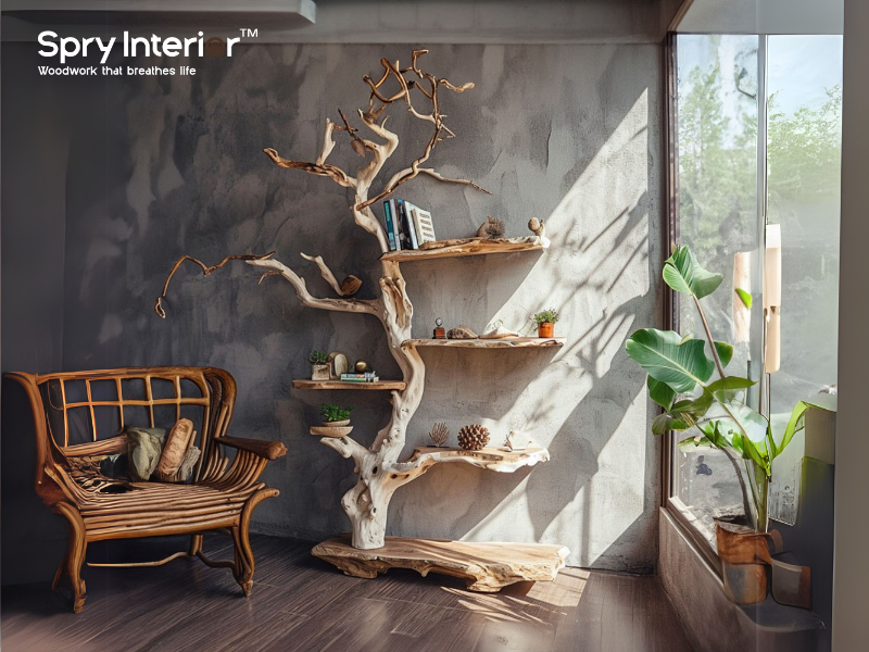 Corner Tree Bookshelf in San Francisco: Maximize Space and Style in Your Home