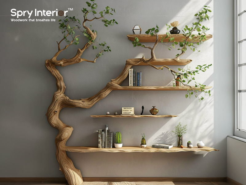 Wall Tree bookshelf for Mother's Day 2025 - Natural Elegance for Modern Homes