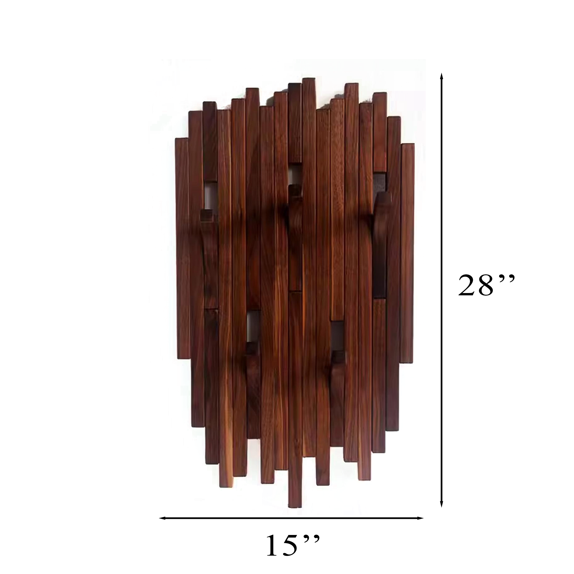 Solid Wood Coat Rack Wall Mount SINLPCR013