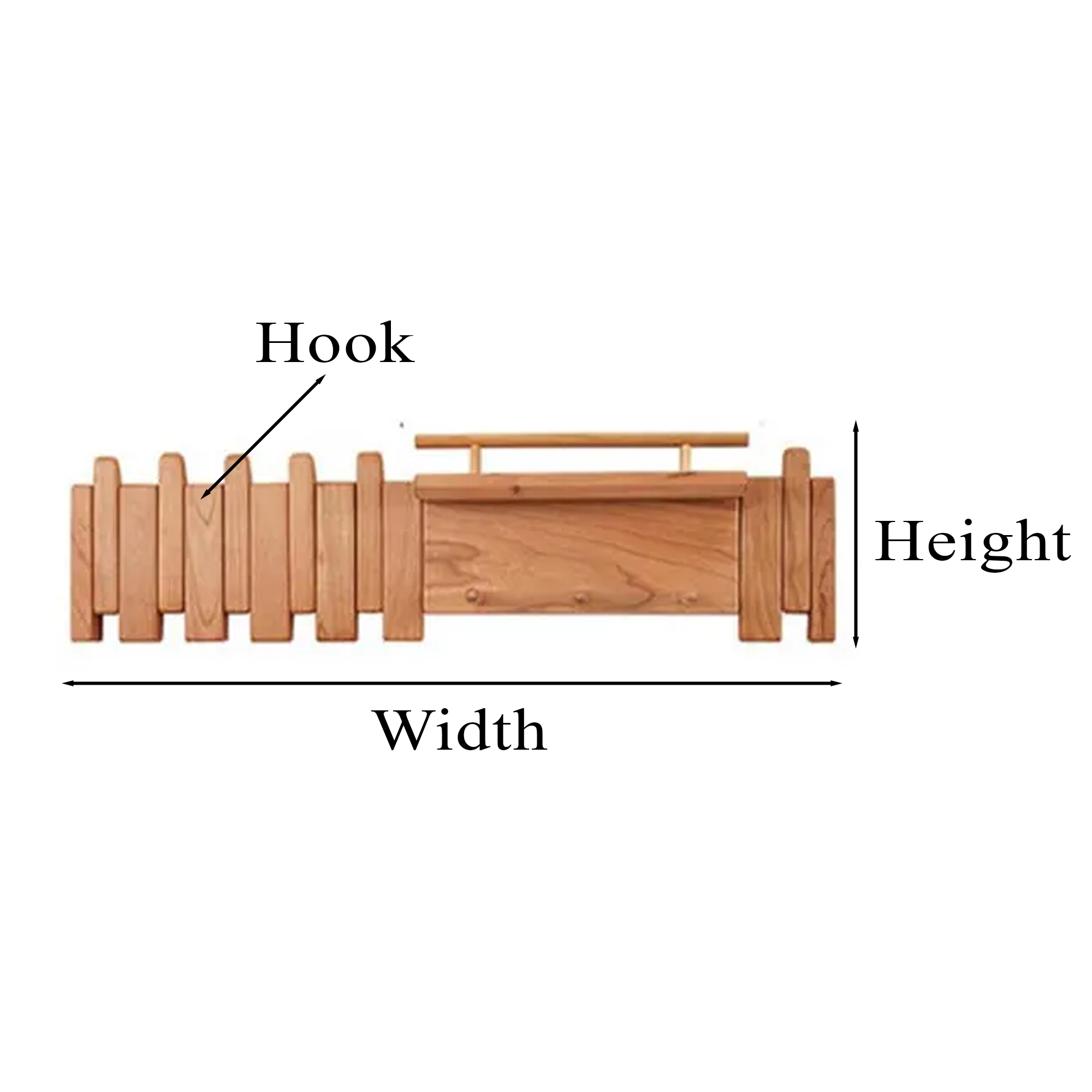 Walnut Coat Hooks For Wall Mount SINLPCR011