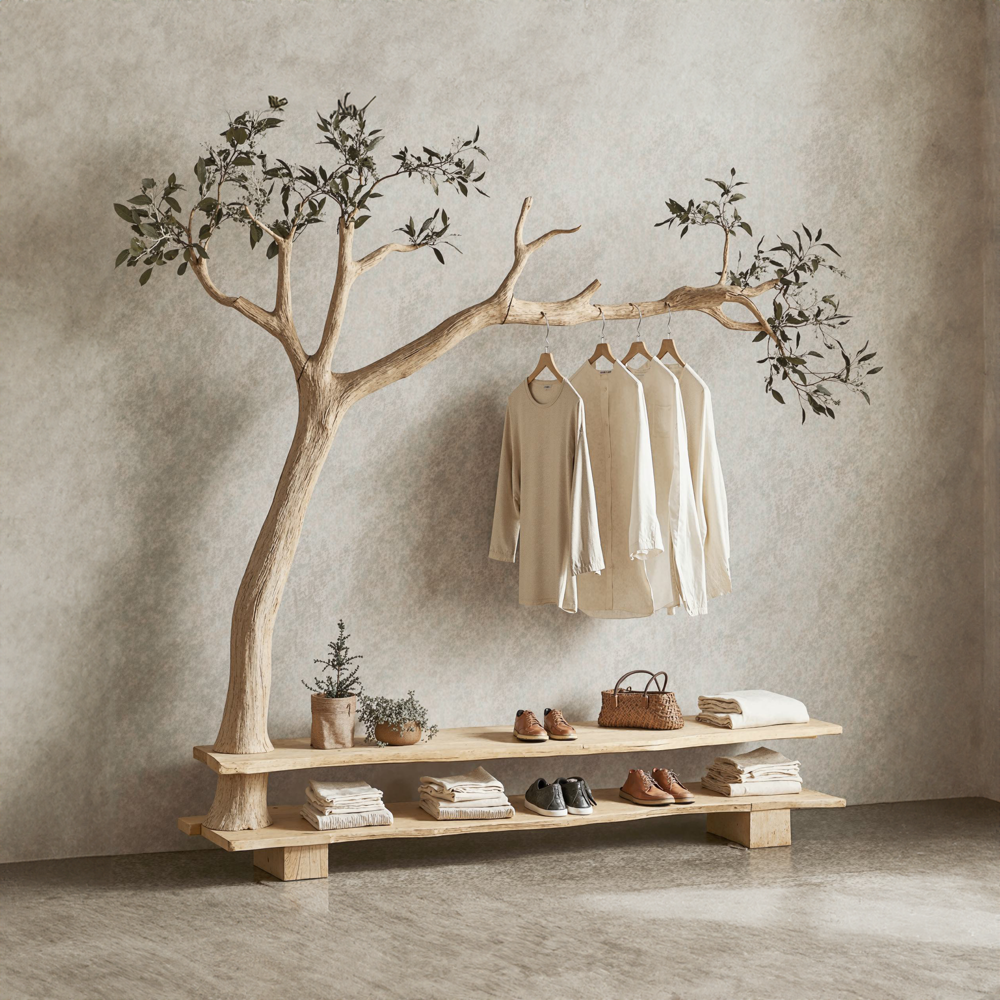 Wall Mount Coat Rack Hall Tree With Bench Shoe Storage SINLTB101