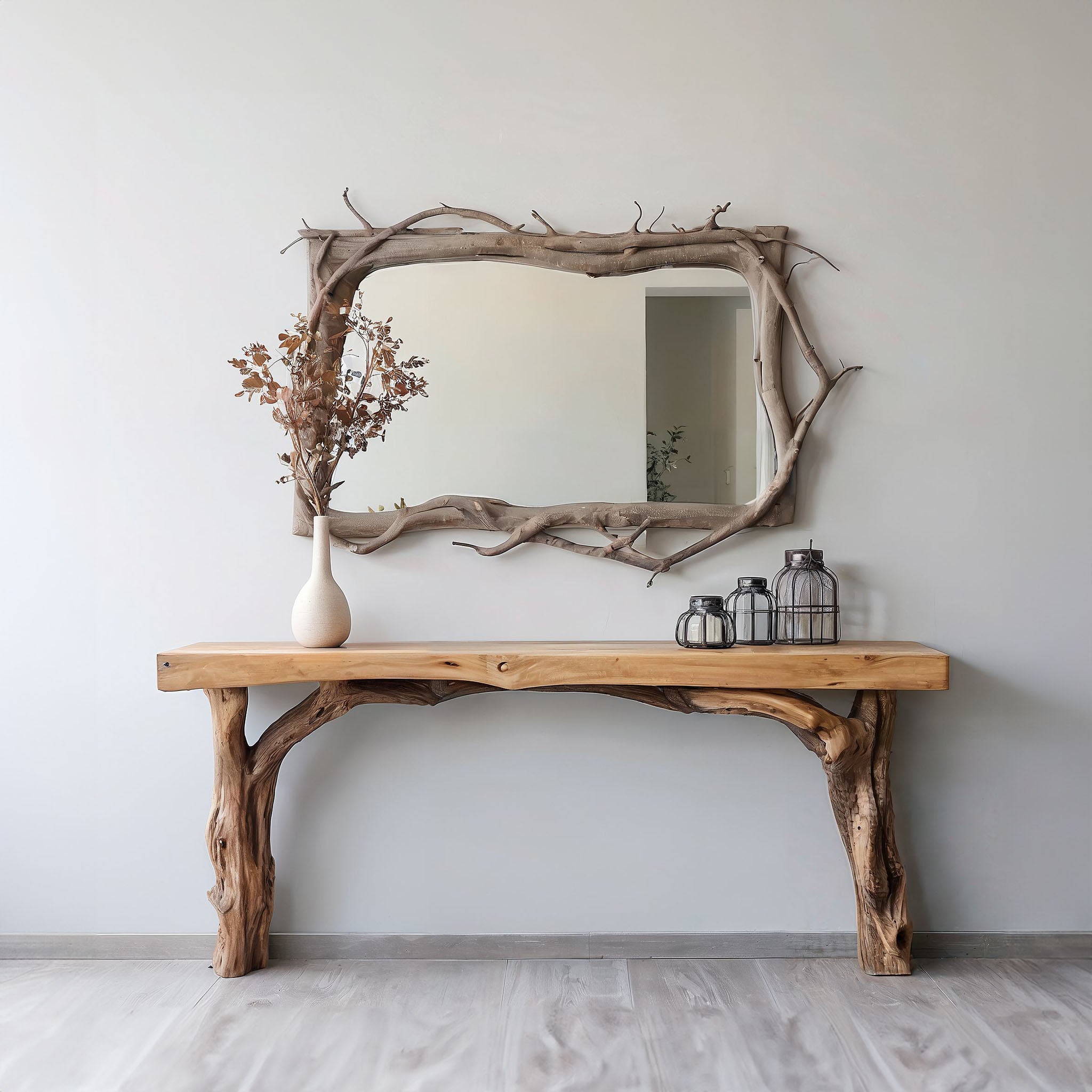 Floating Edge Entry Console Table Handcraft SILDTCS081