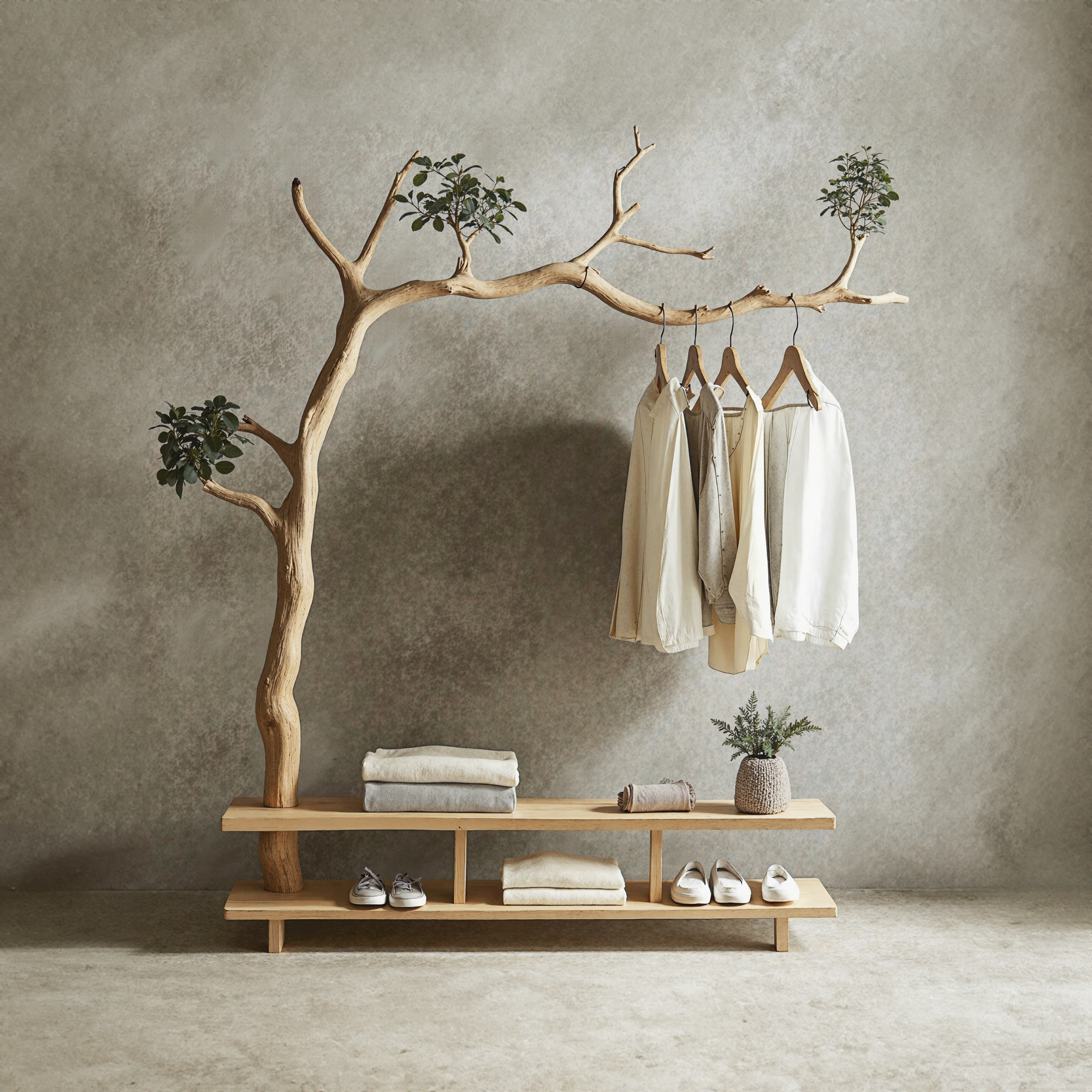 Driftwood Branch Coat Hanger Wall Mount Unique Towel Hook SINLTB096