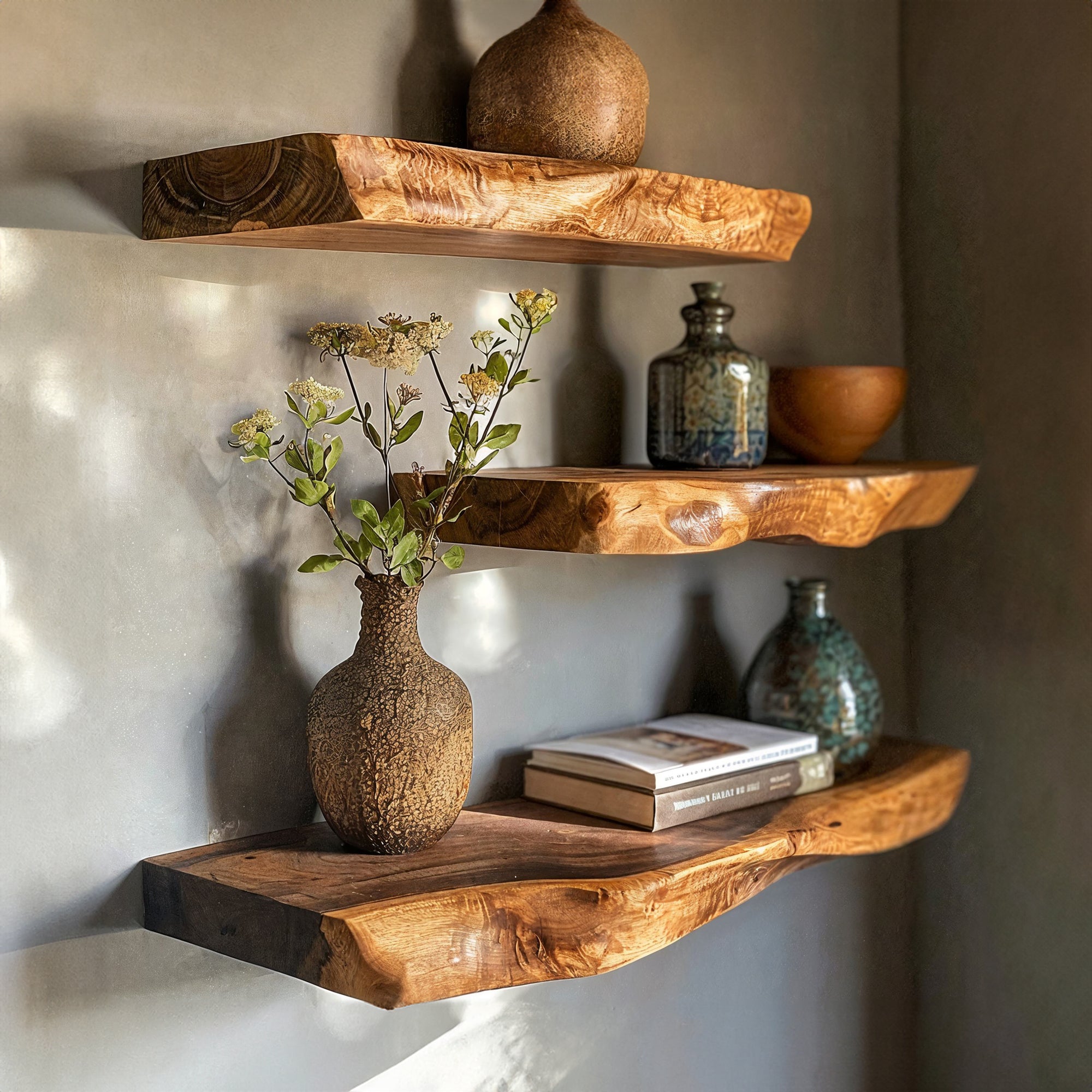 Live Edge Walnut Floating Shelves SILDTFL018