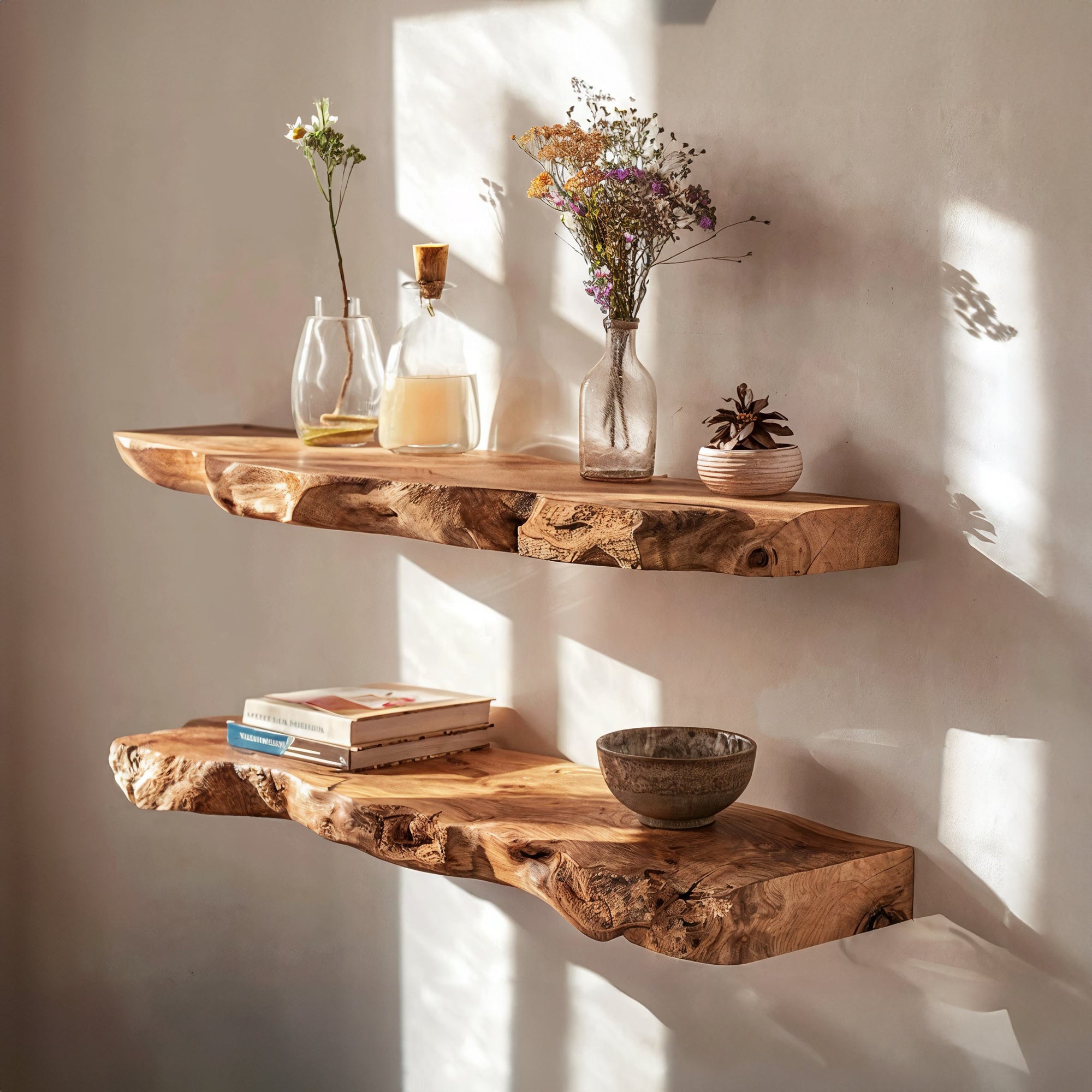 Handcrafted Live Edge Floating Wall Shelves SILDTFL037