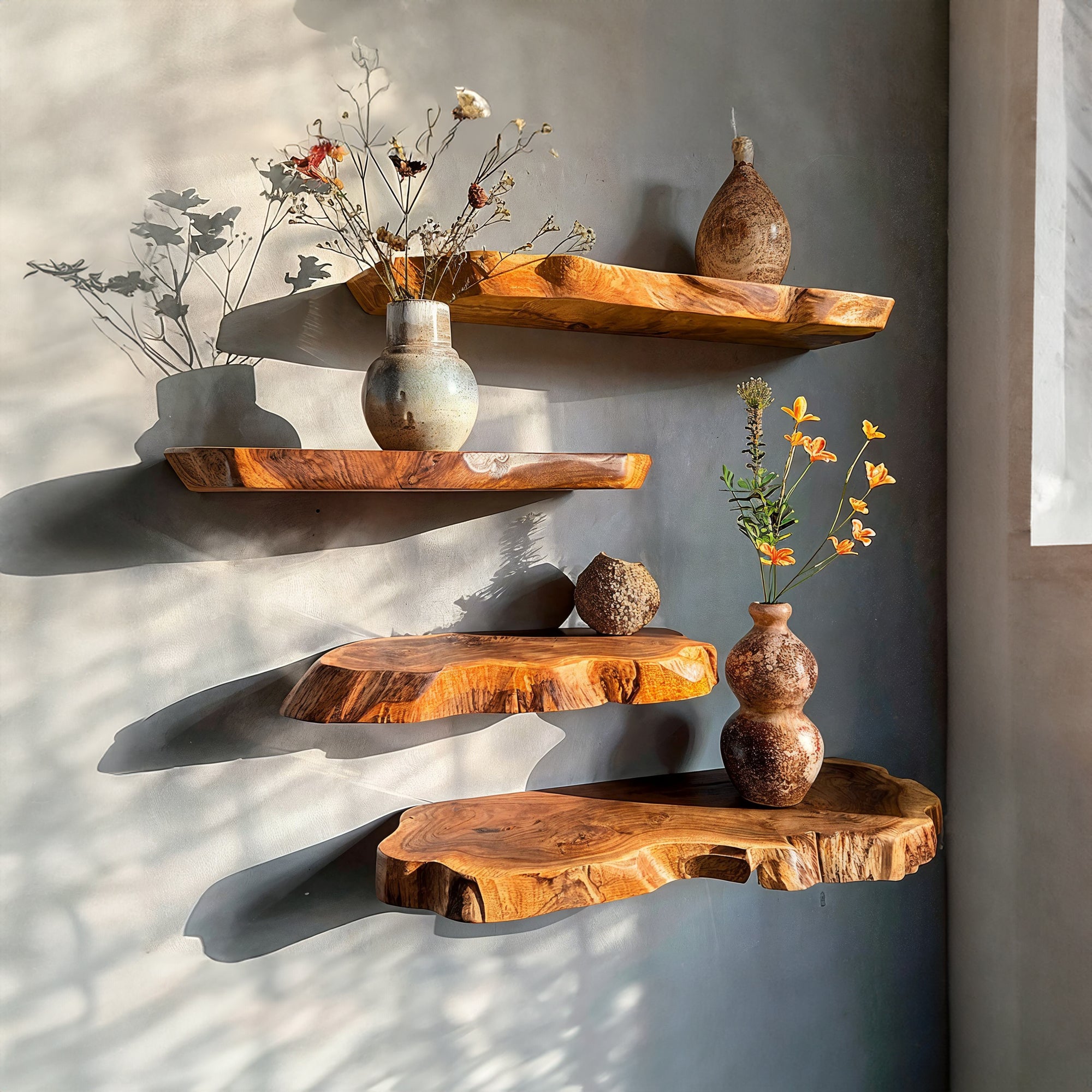 Floating Edge Wood Shelves Decor SILDTFL036