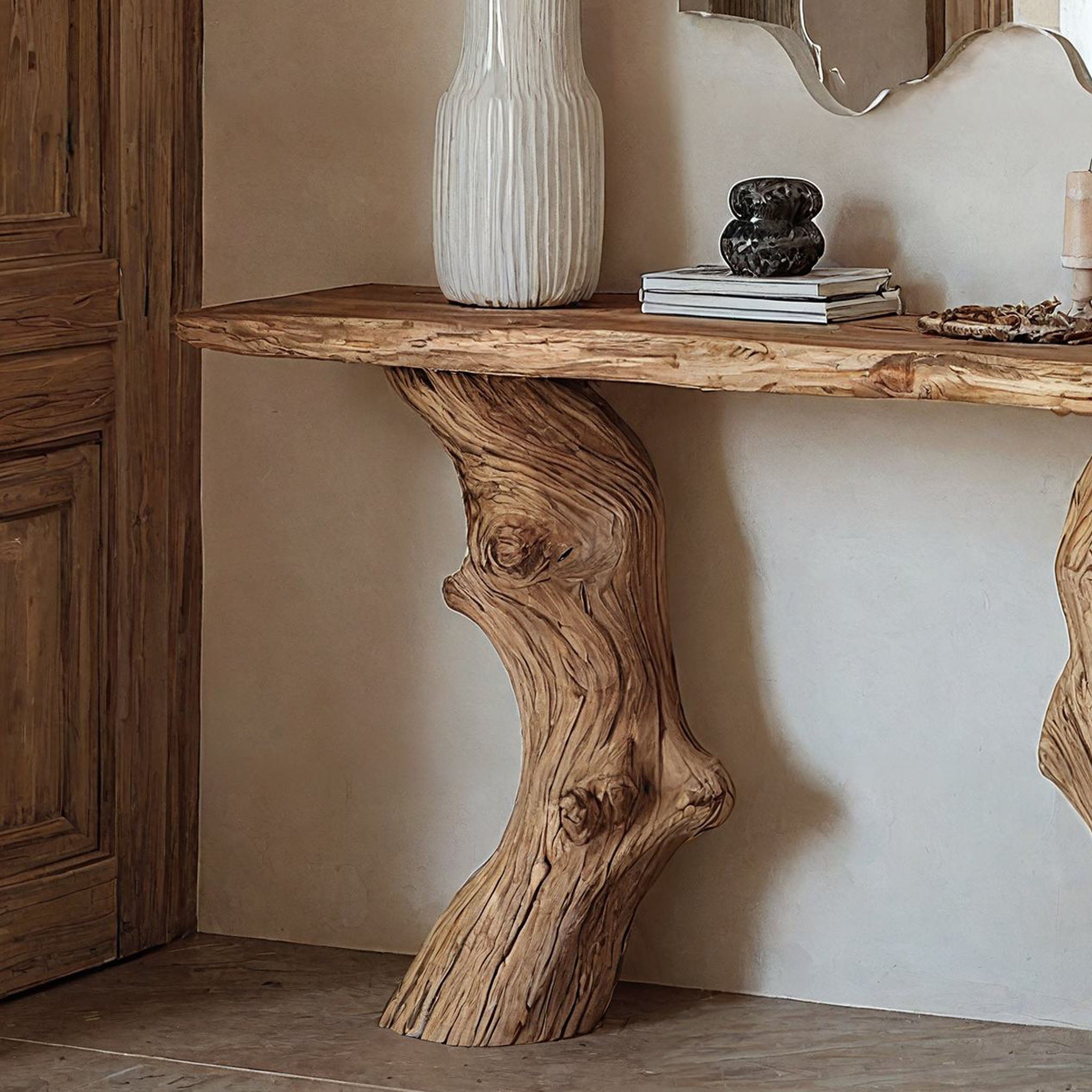 Handcrafted Wood Entry Console Table SILDTCS075