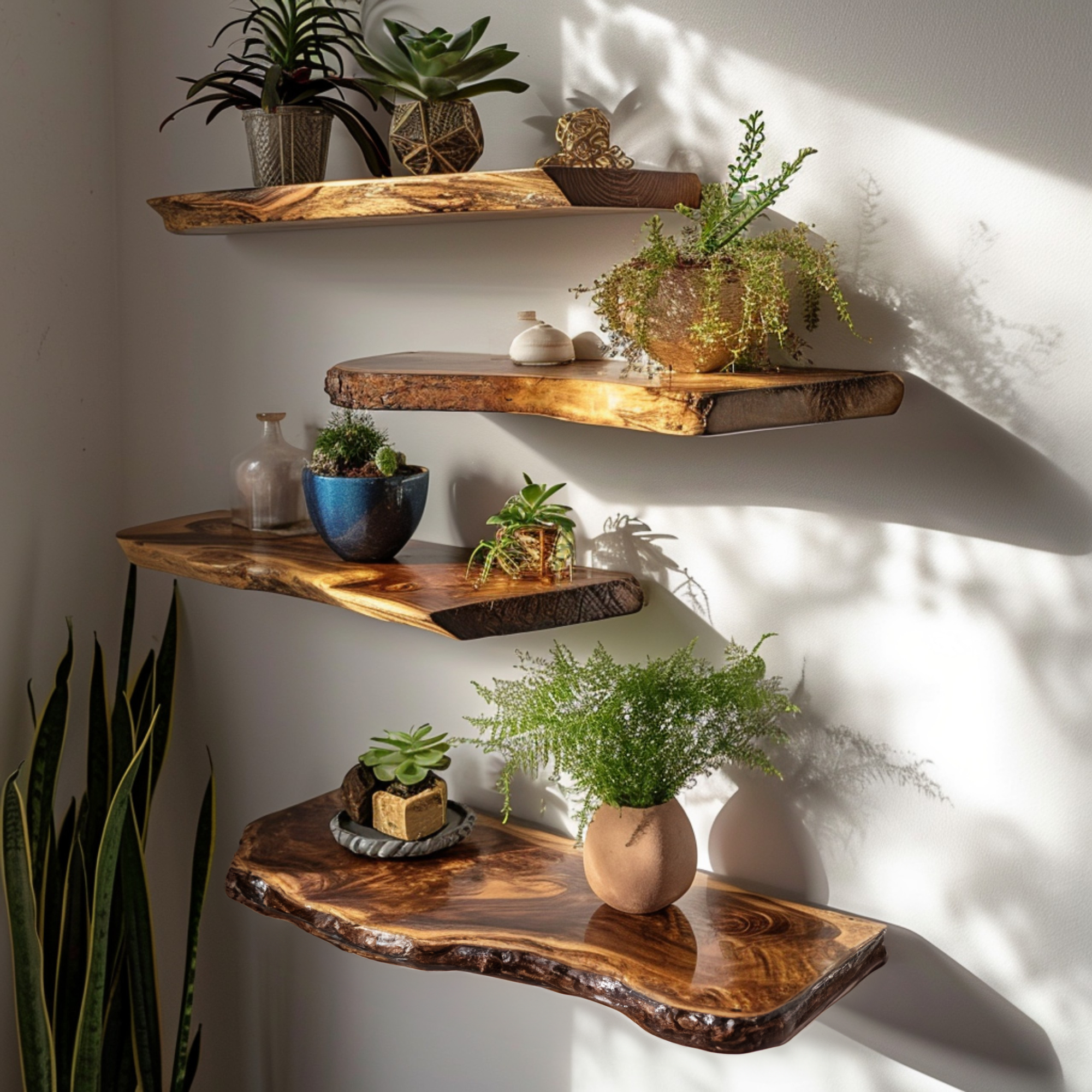 Live Edge Wood Shelf Wall Decor SINLFL035