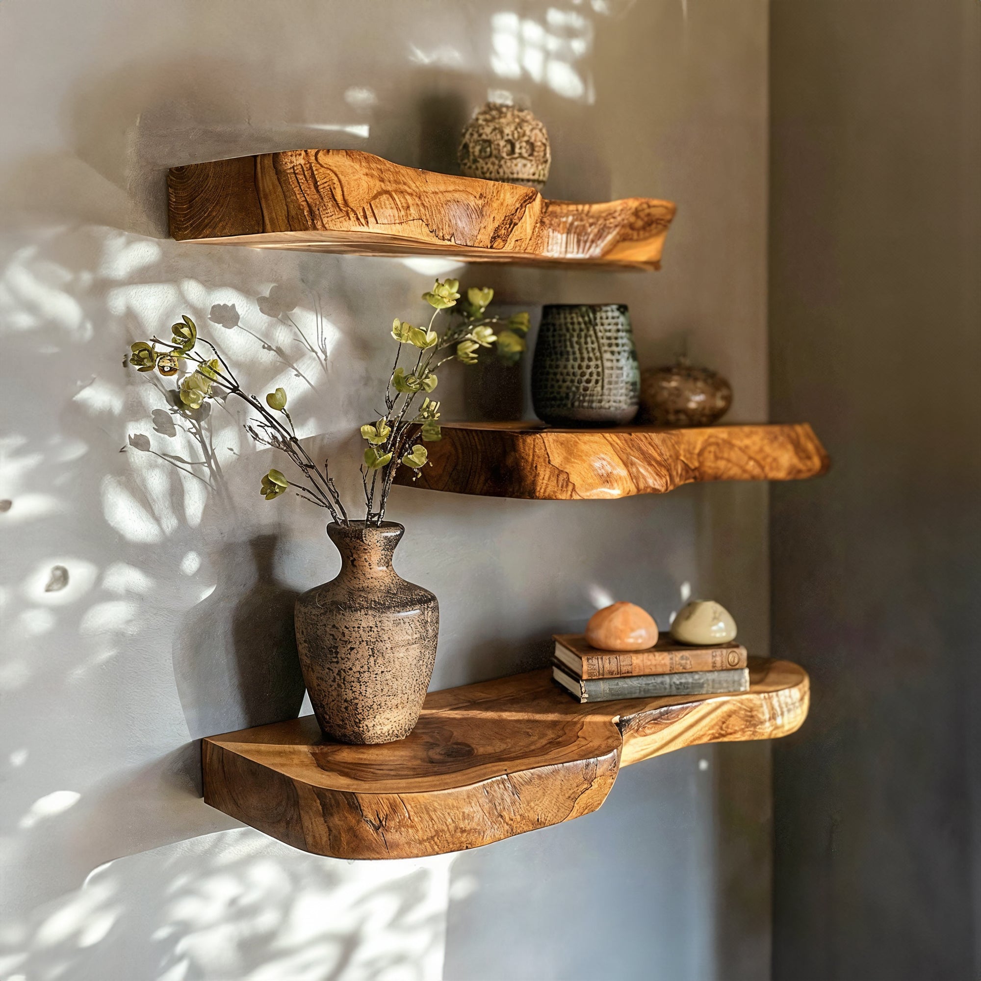 Floating Edge Walnut Shelves SILDTFL019