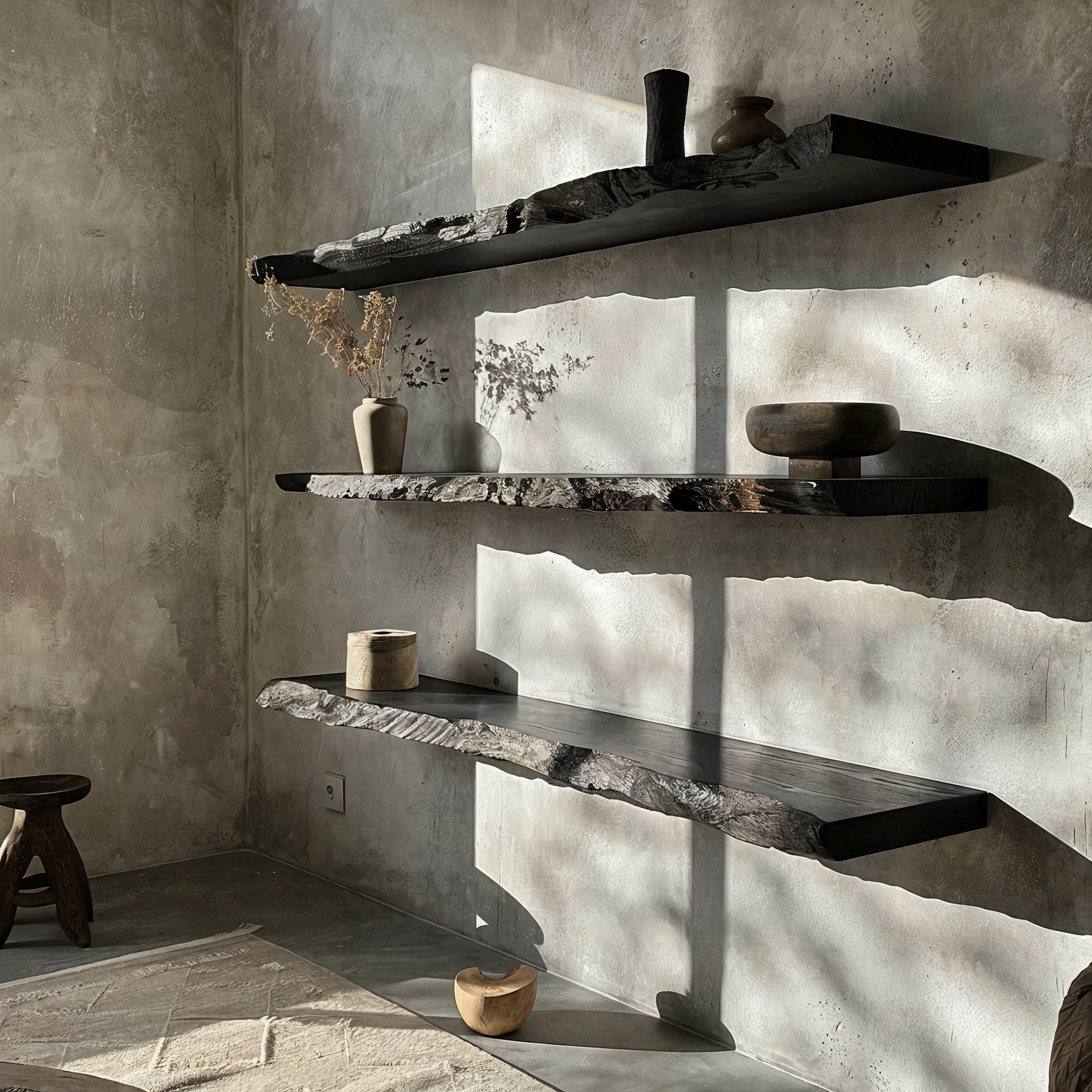 Black Floating Shelves Home Decor SILDTFL028