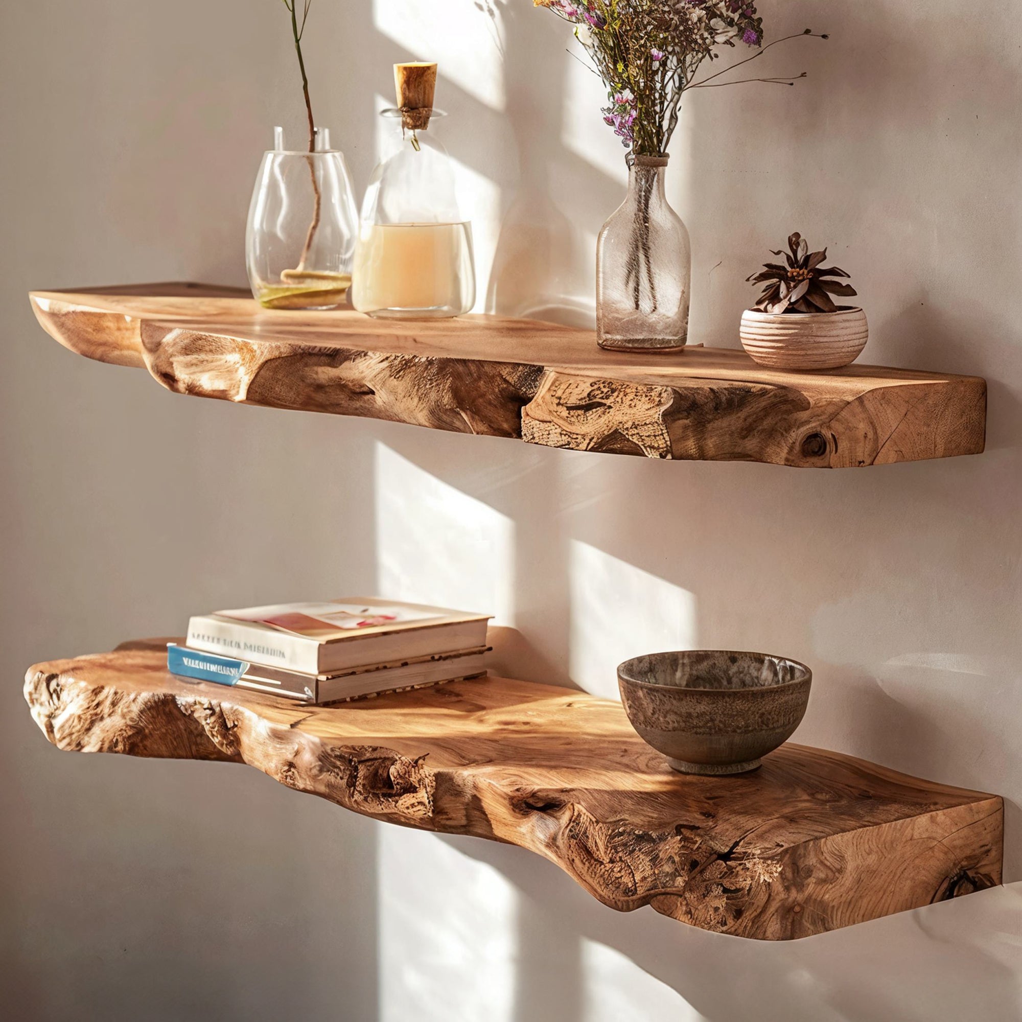 Handcrafted Live Edge Floating Wall Shelves SILDTFL037