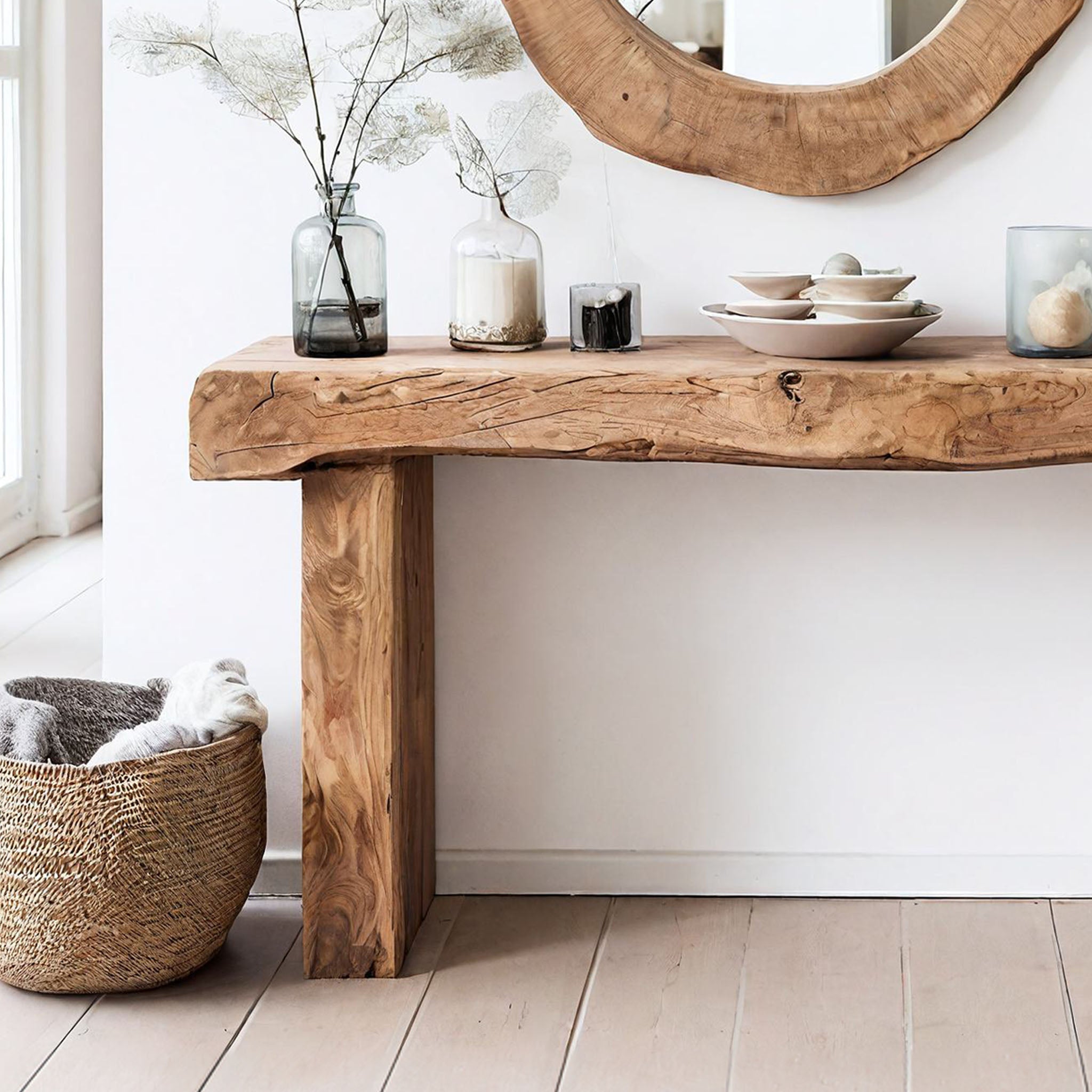 Reclaimed Wood Entryway Console Table SILDTCS073