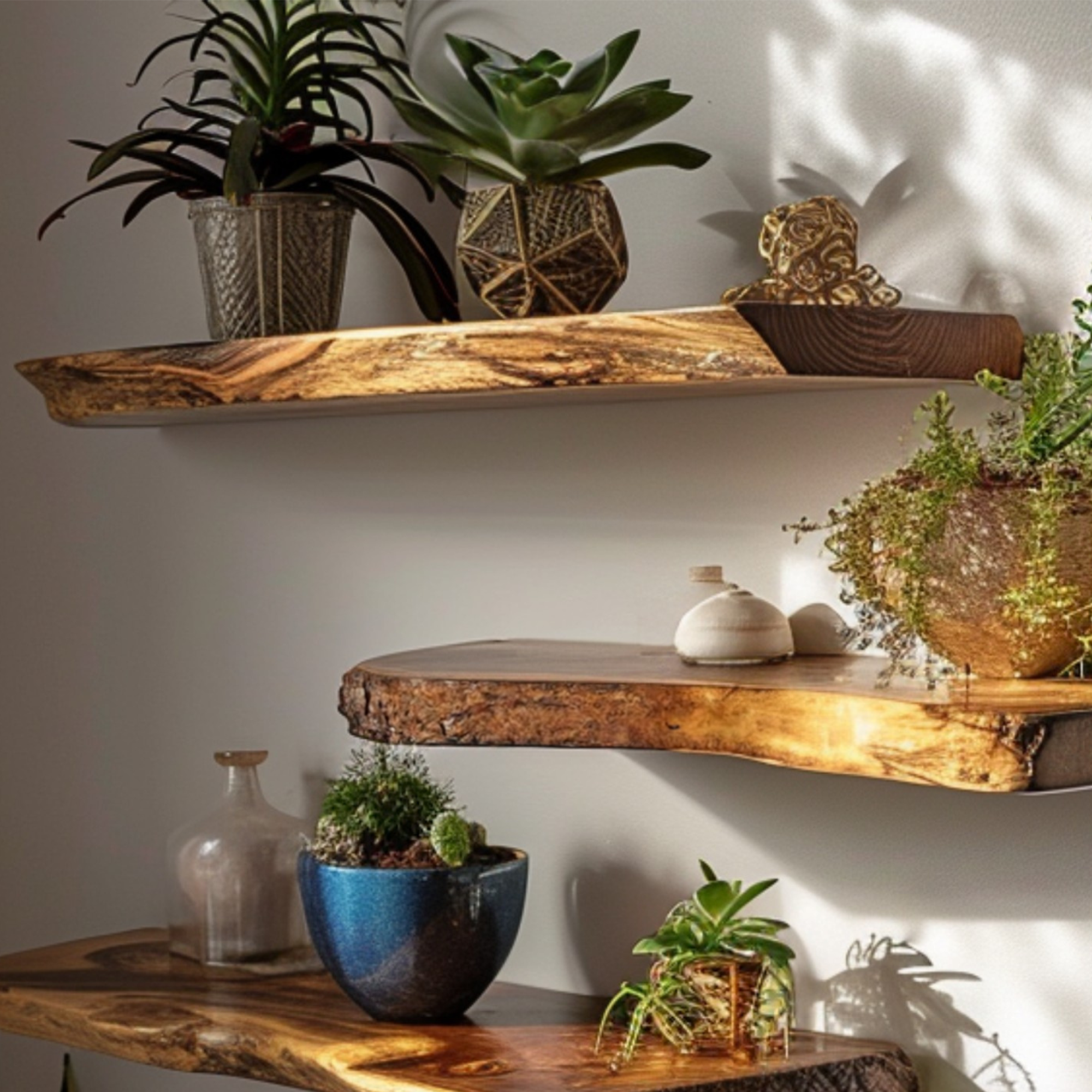 Live Edge Wood Shelf Wall Decor SINLFL035