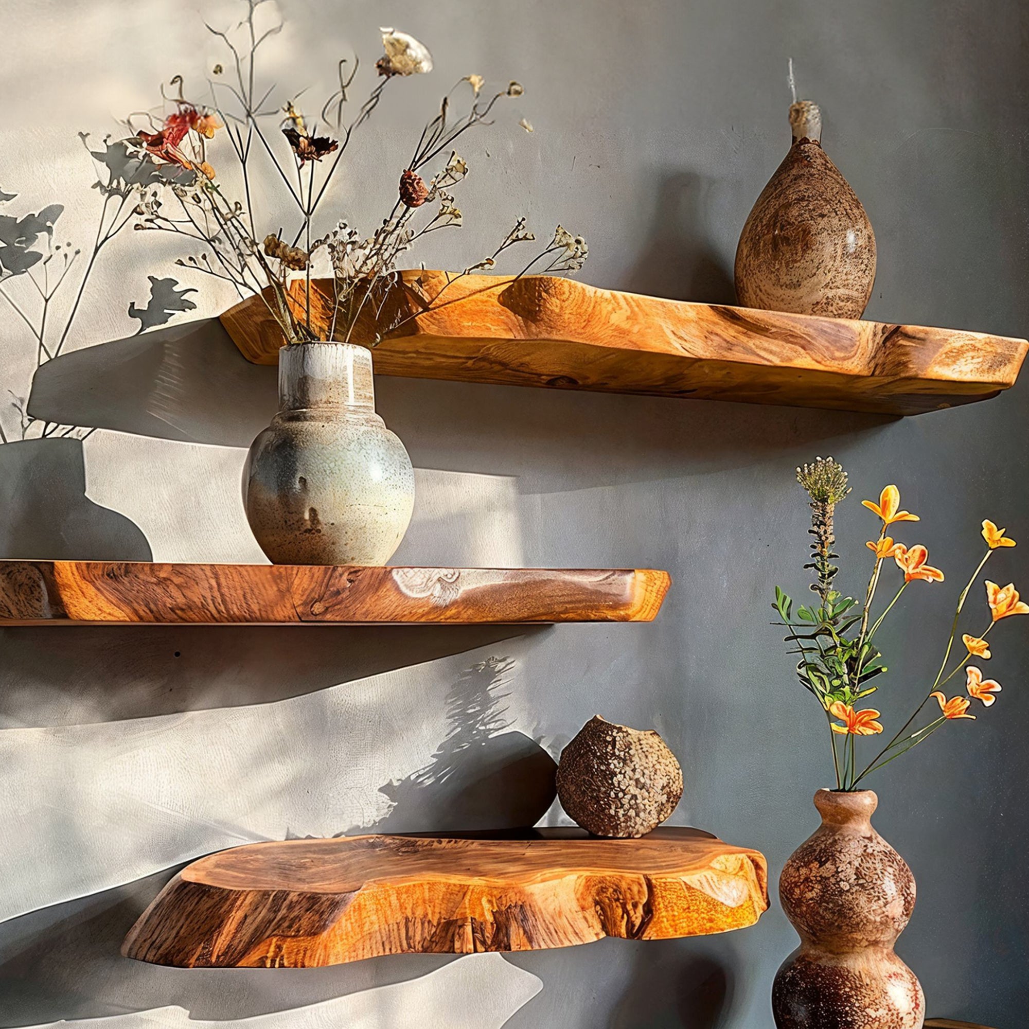 Floating Edge Wood Shelves Decor SILDTFL036