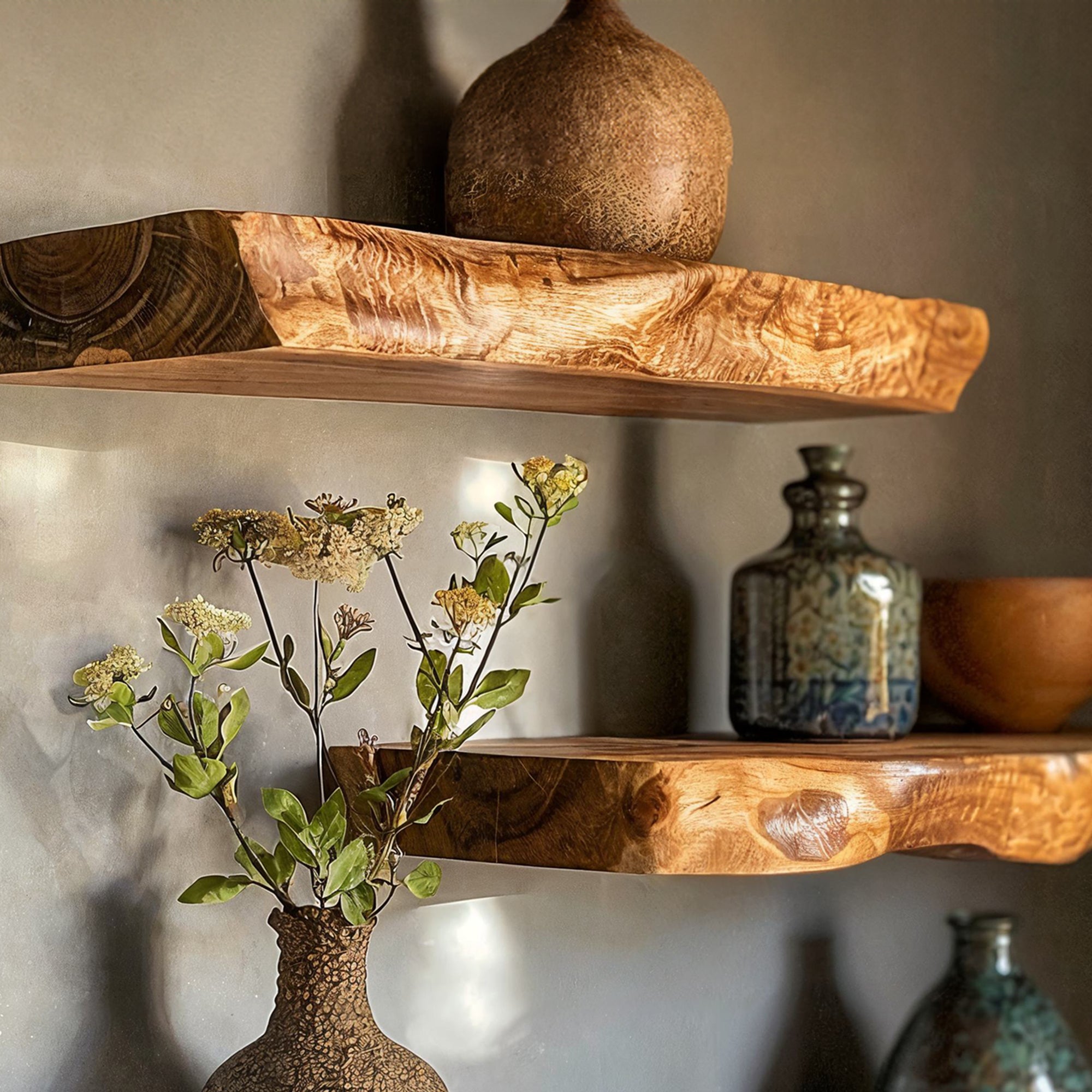 Live Edge Walnut Floating Shelves SILDTFL018