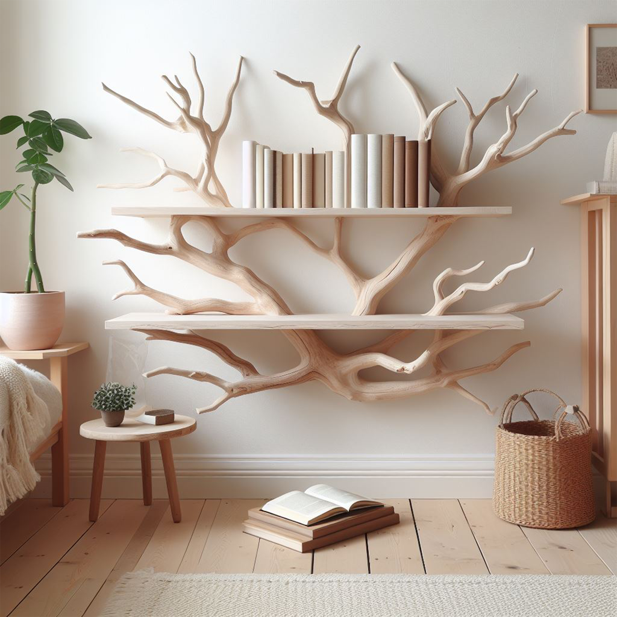 Tree Branch Floating Corner Shelf SINLTBS001