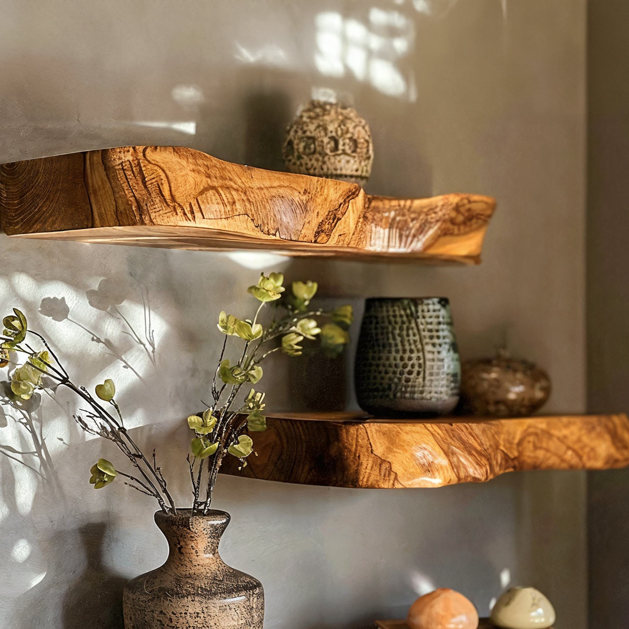 Floating Edge Walnut Shelves SILDTFL019