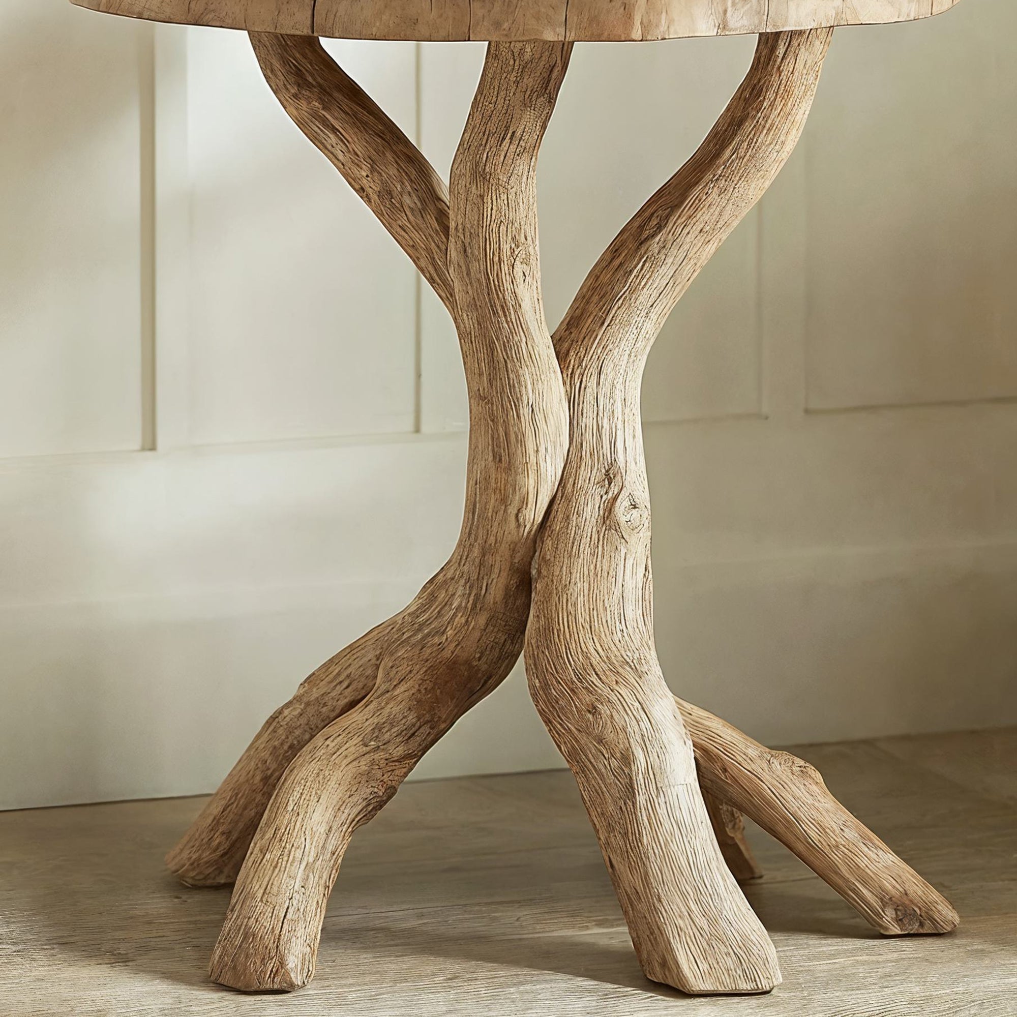 Rustic Round End Table Handcrafted End Table SILDTEN006