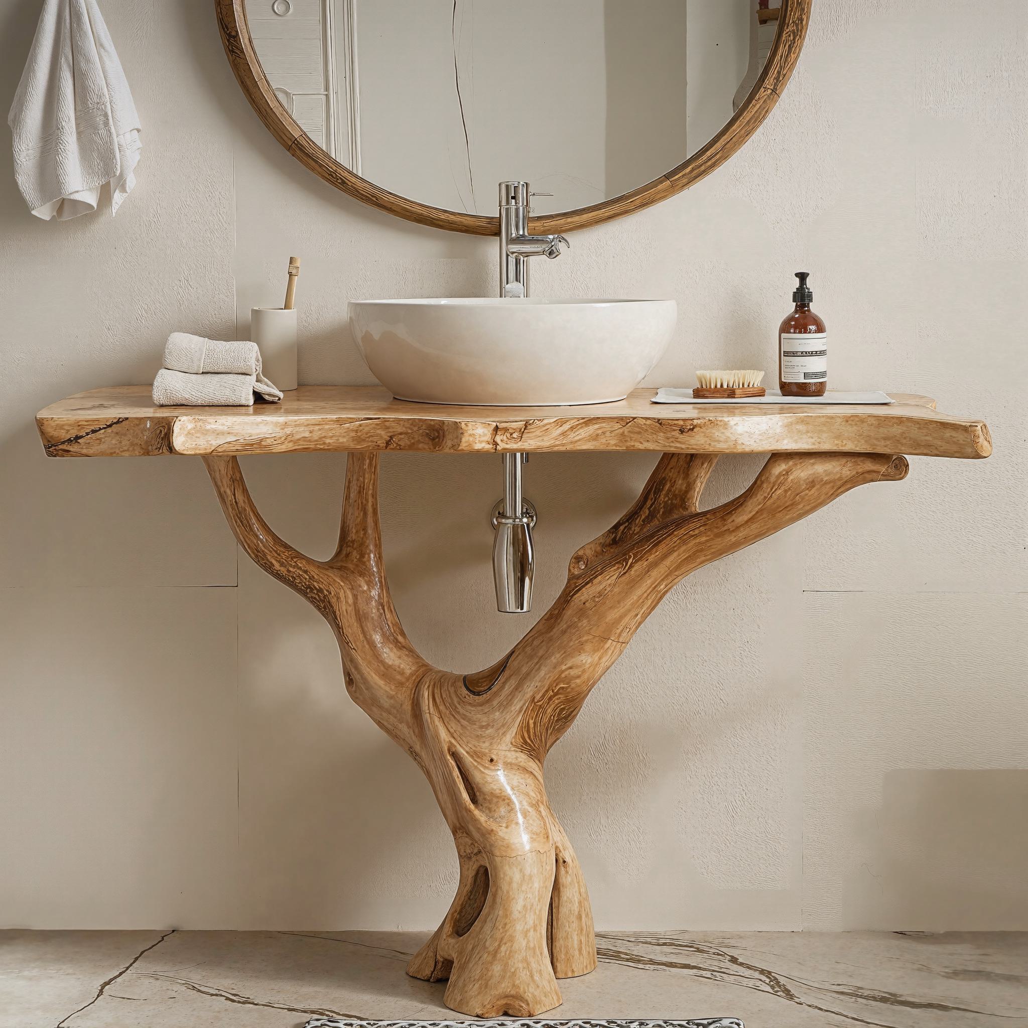 Rustic Vertical Bathroom Vanity Bathroom Sink SILDTBRV014