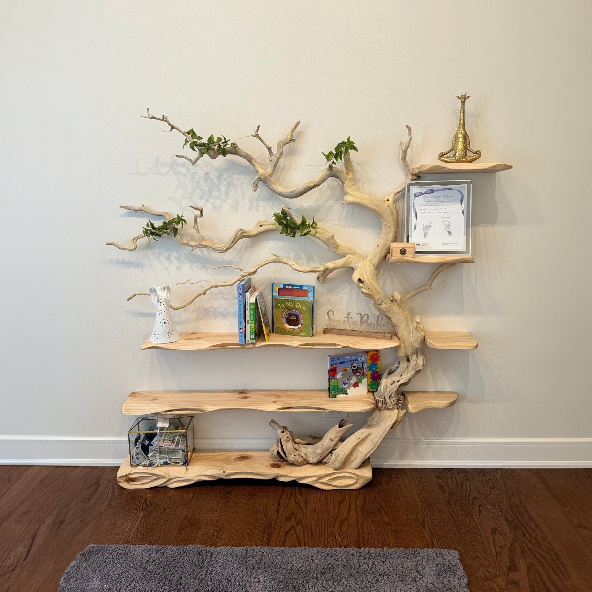 Tree Branch Standing Driftwood Shelf SINLTB047