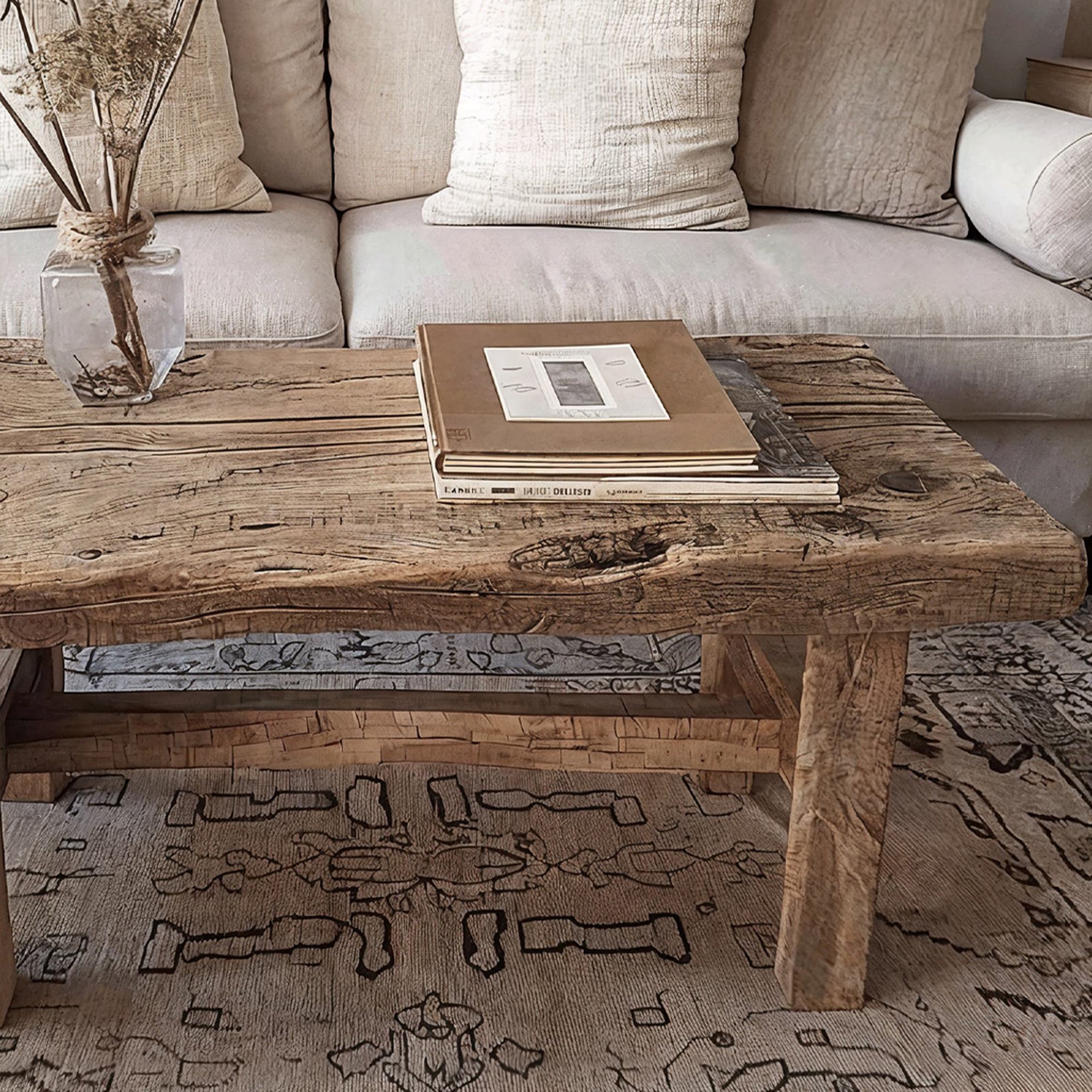 Live Edge Farmhouse Coffee Table Driftwood SILDTCF026