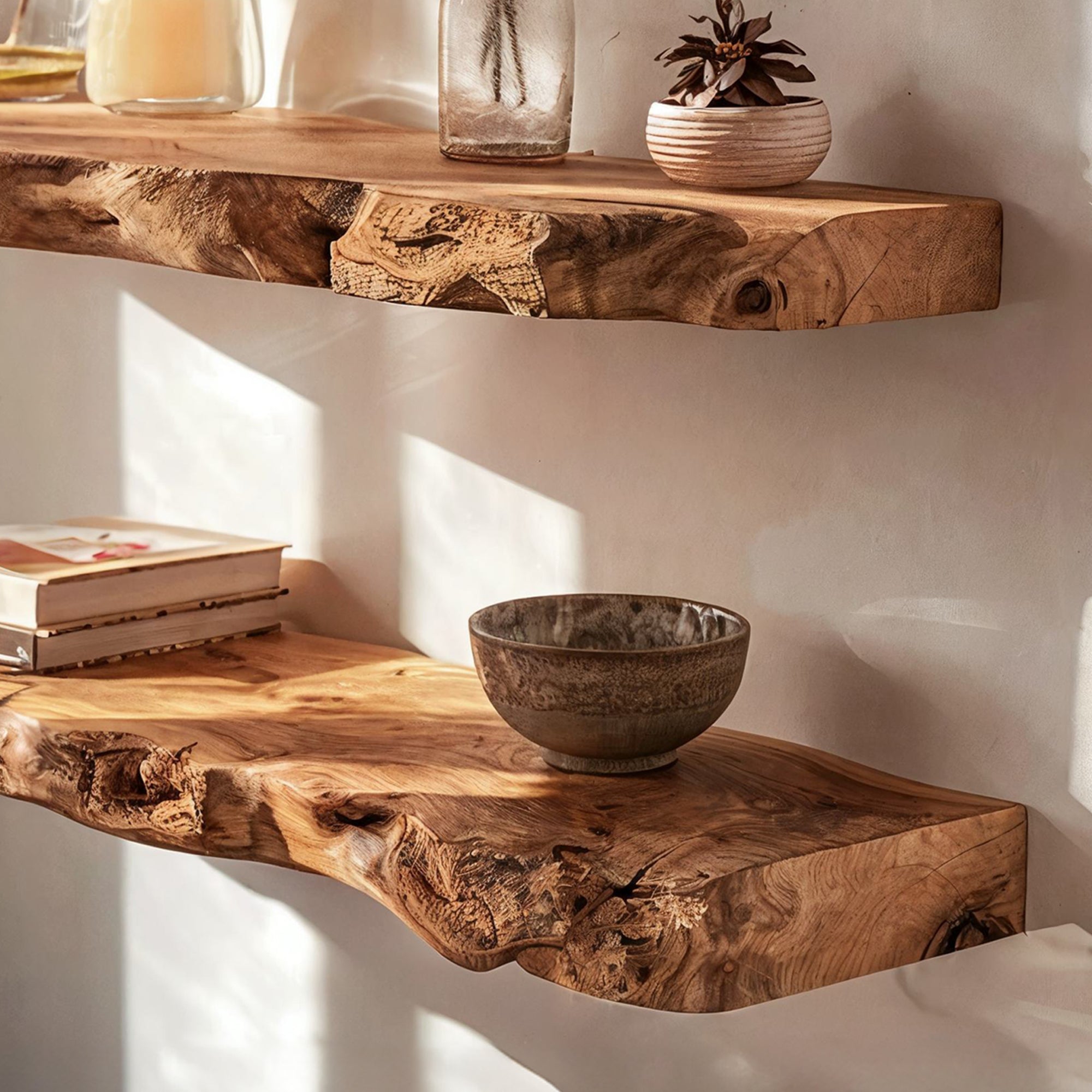 Handcrafted Live Edge Floating Wall Shelves SILDTFL037