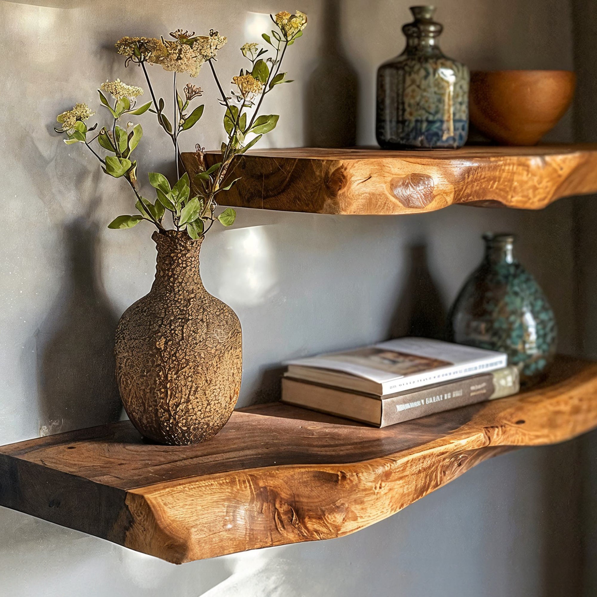 Live Edge Walnut Floating Shelves SILDTFL018