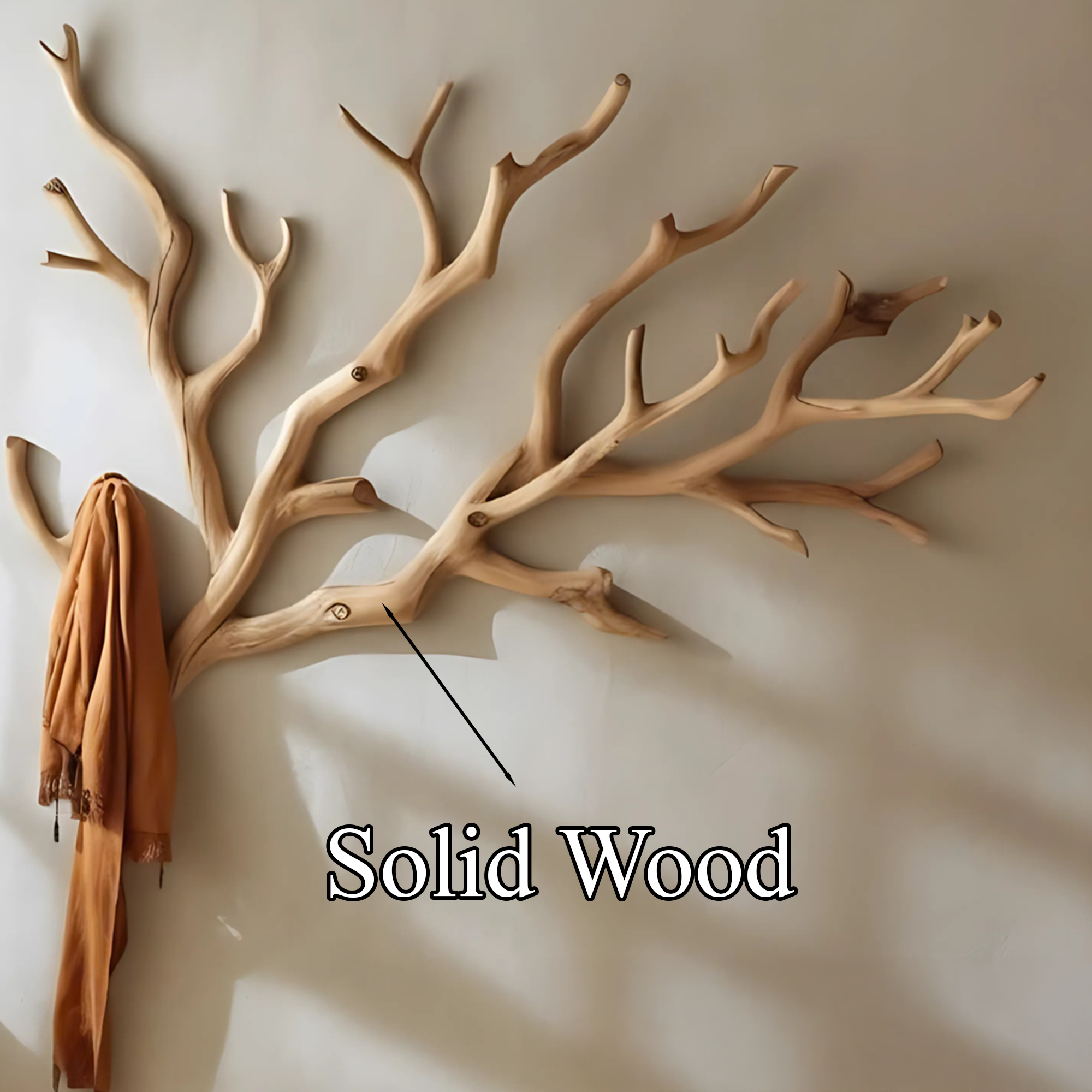 Custom Wood Coat Rack Driftwood Hanging Clothes SINLTCR005