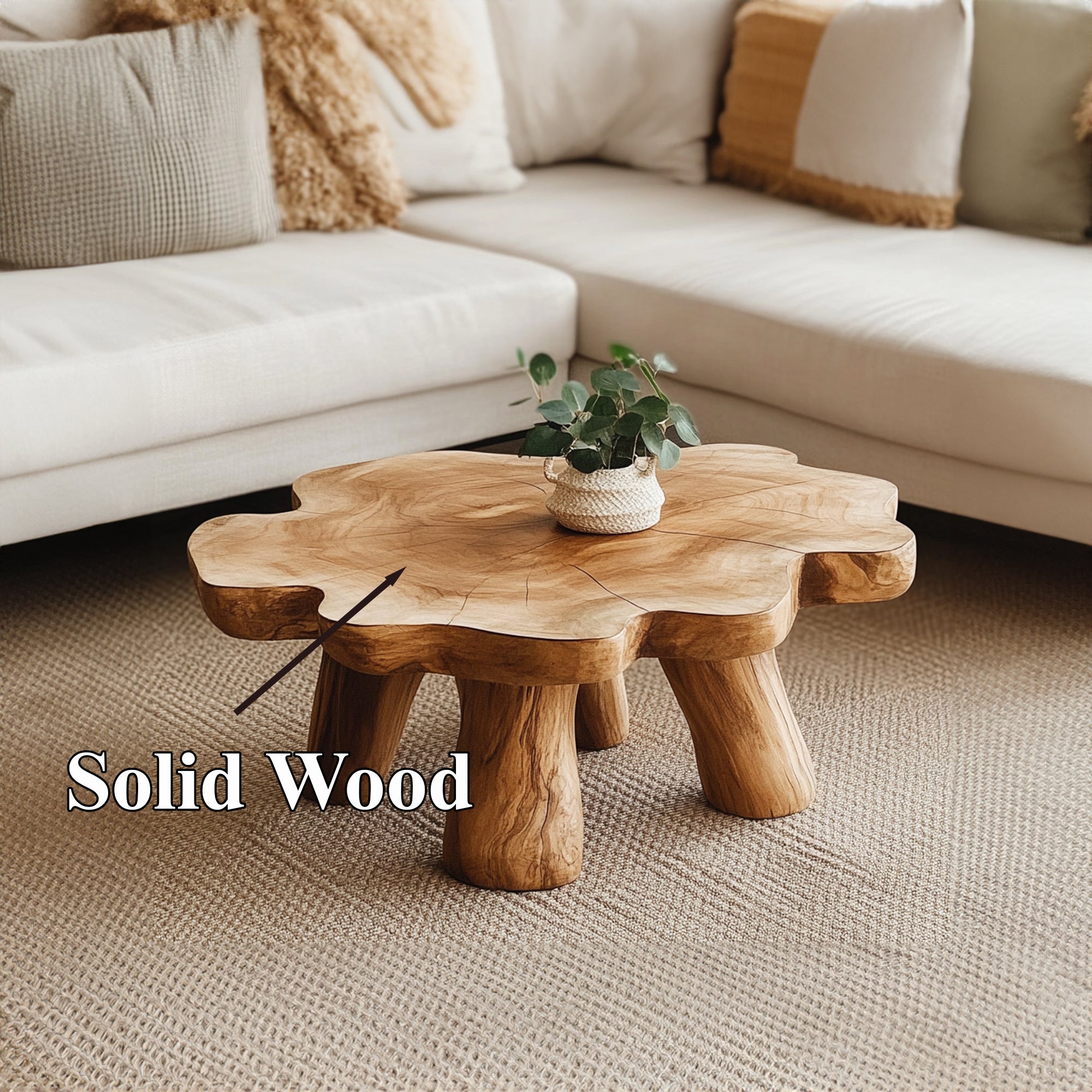 Living Edge Wood Coffee Table SILDTCF007