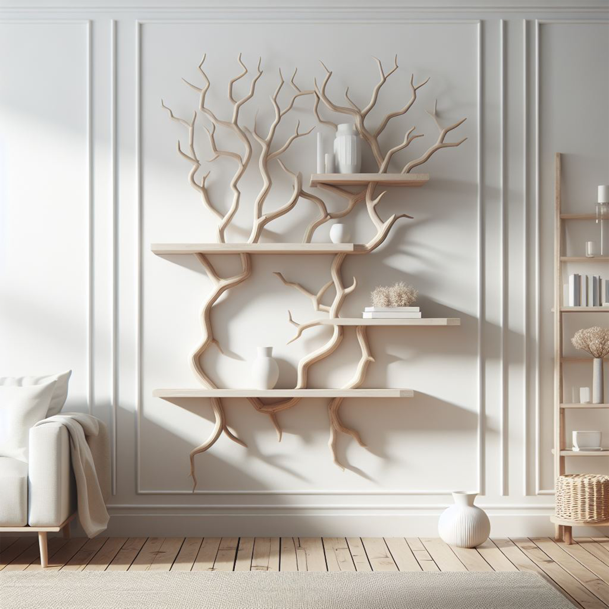 Tree Branch Floating Corner Shelf SINLTBS001