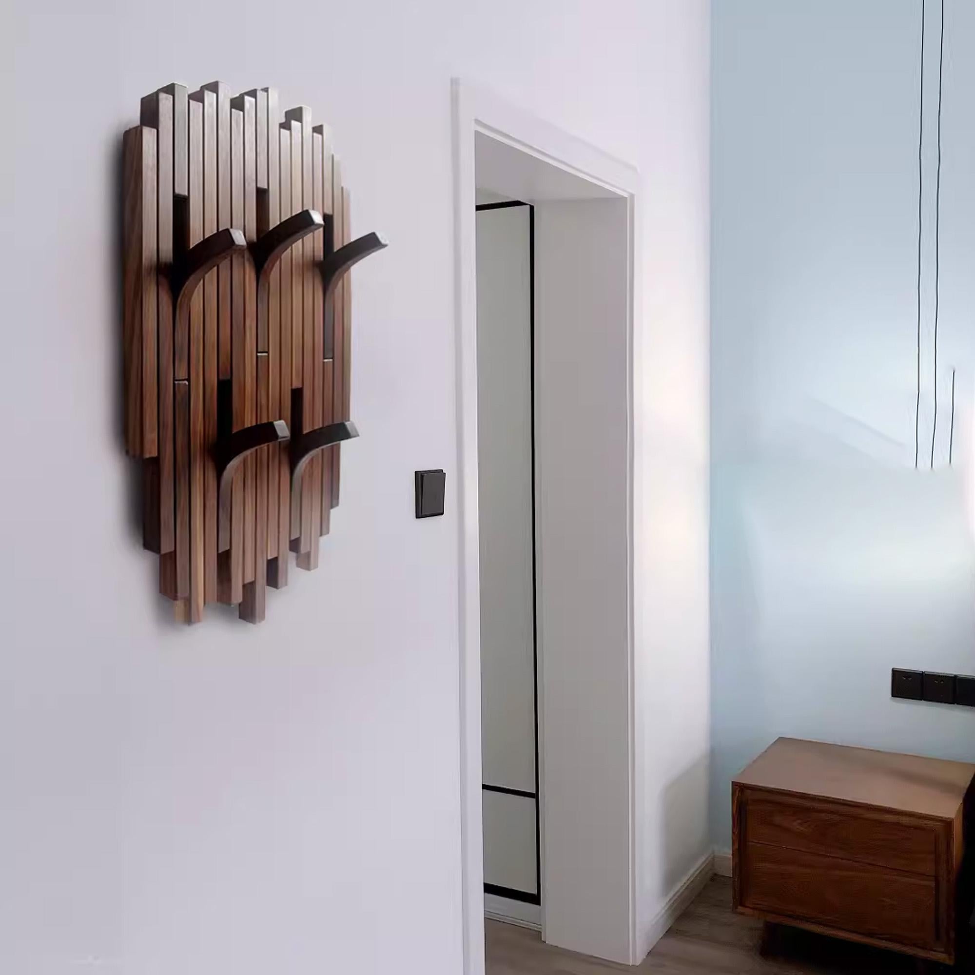 Solid Wood Coat Rack Wall Mount SINLPCR013