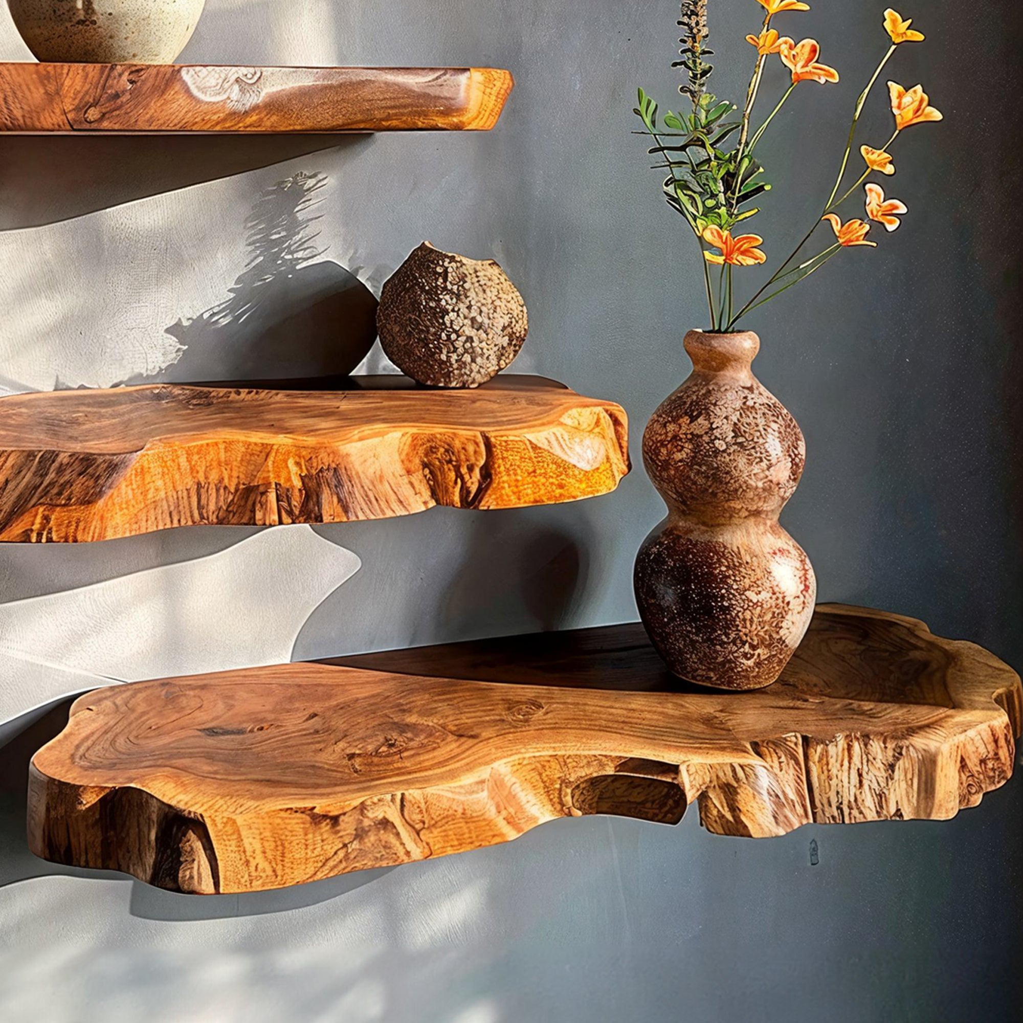 Floating Edge Wood Shelves Decor SILDTFL036