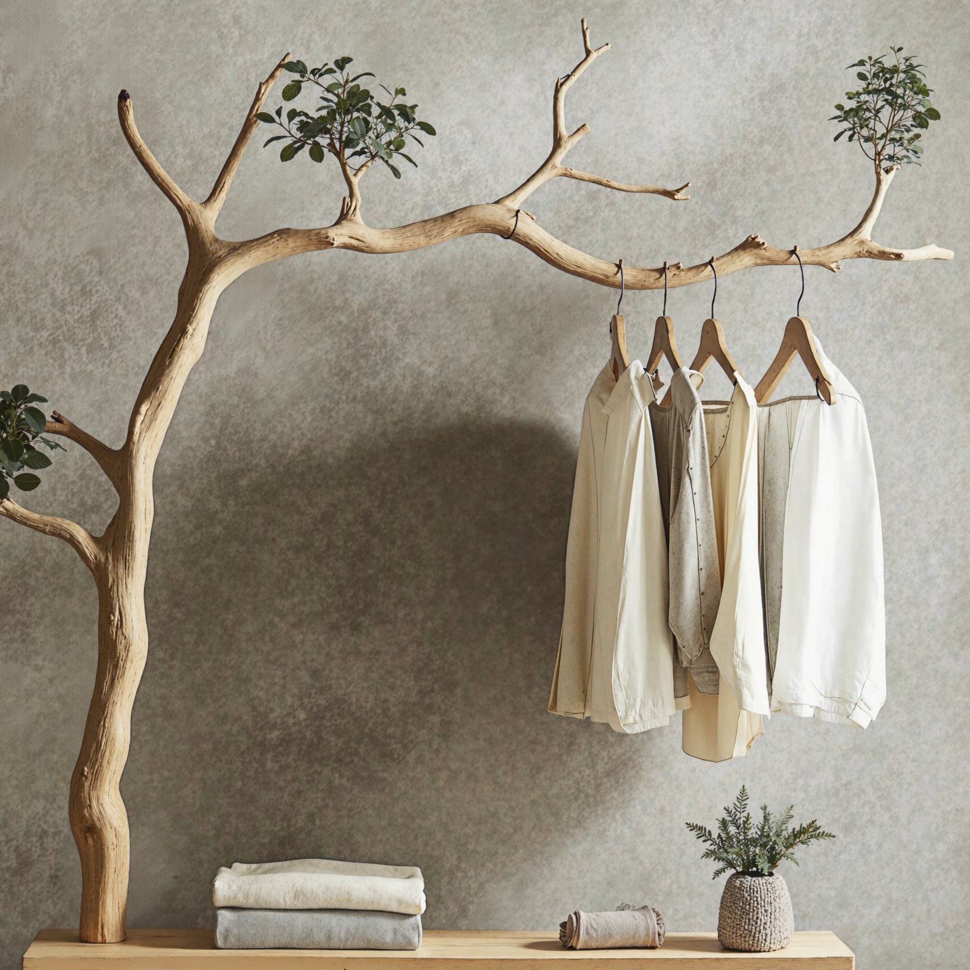 Driftwood Branch Coat Hanger Wall Mount Unique Towel Hook SINLTB096